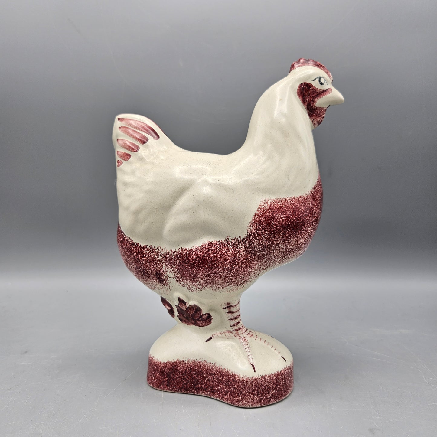 Pair of Rye Pottery Cockerel and Hen Figures