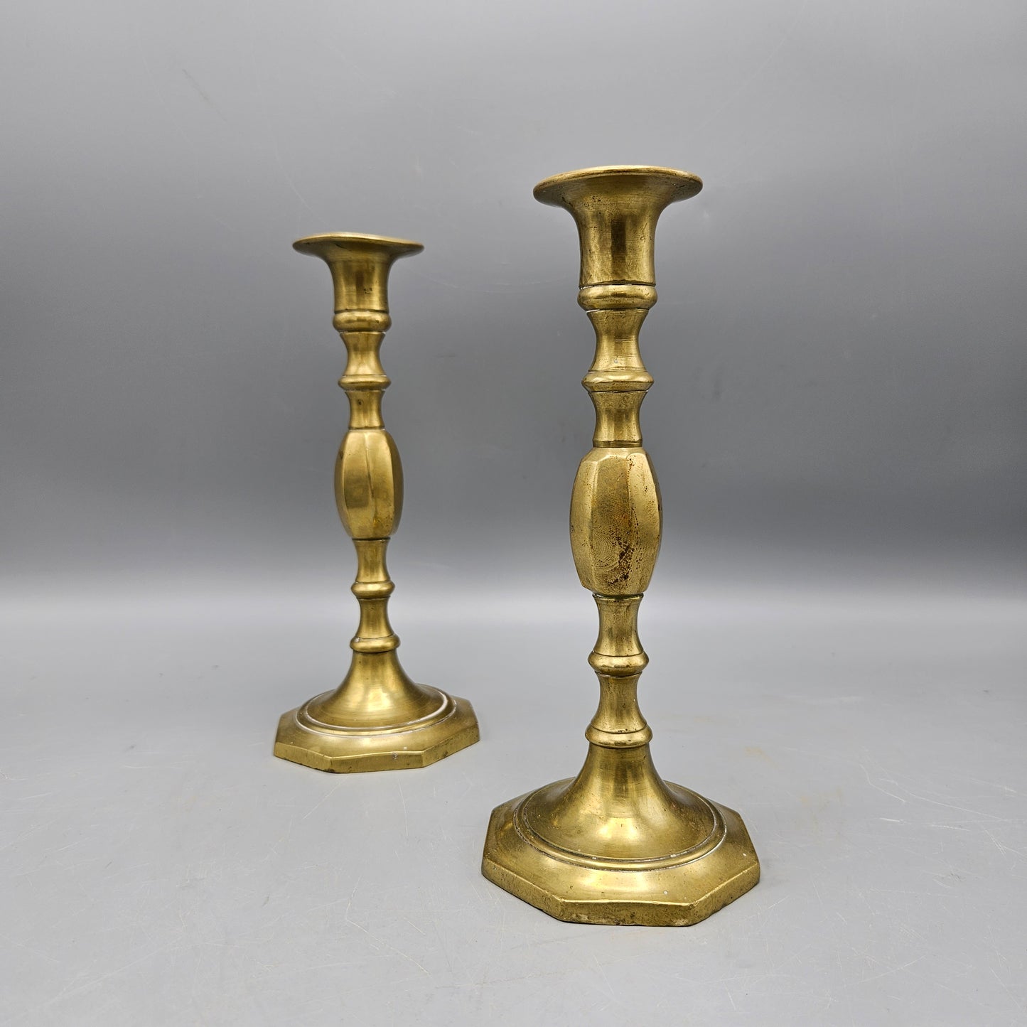 Pair of Indian Brass Candlesticks