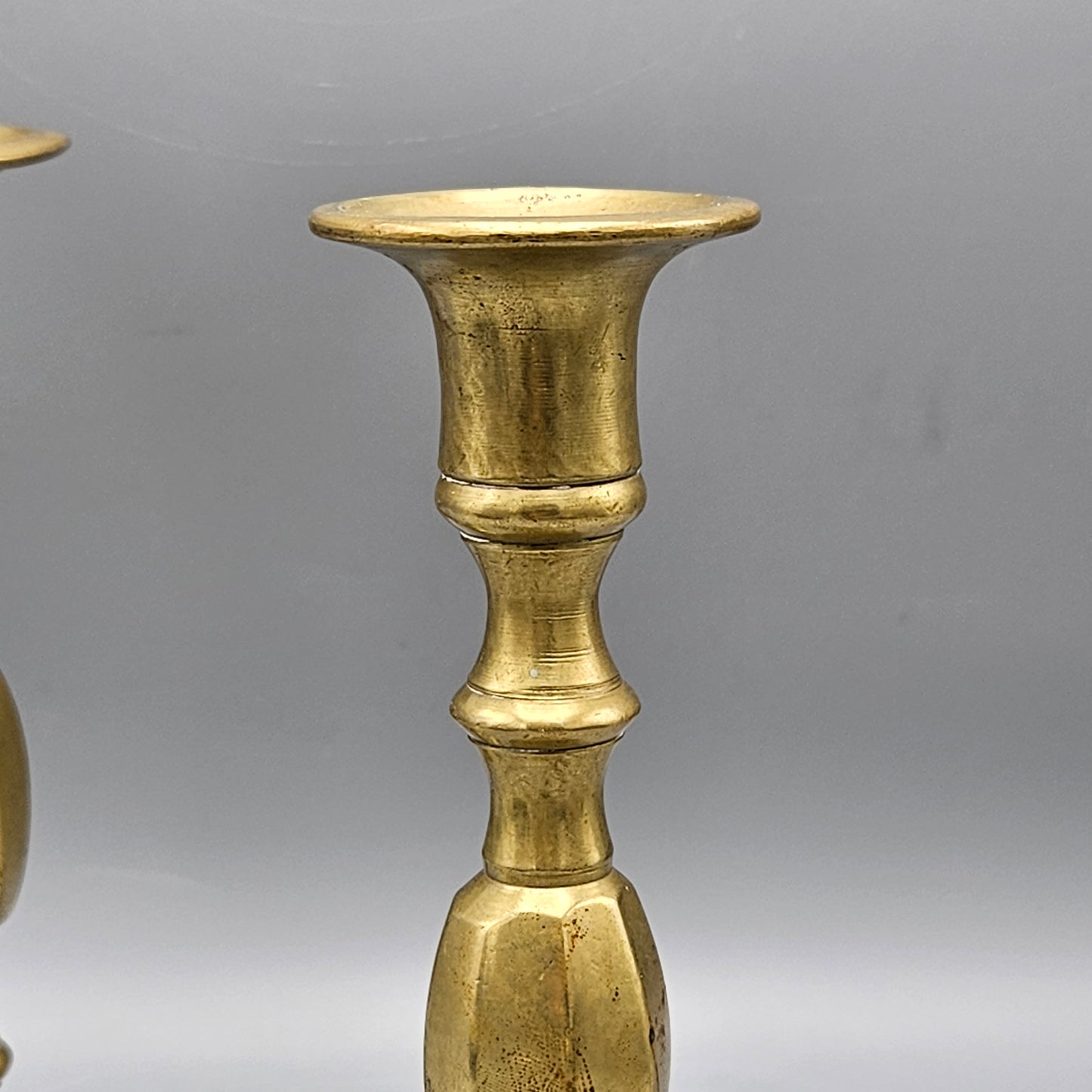 Pair of Indian Brass Candlesticks