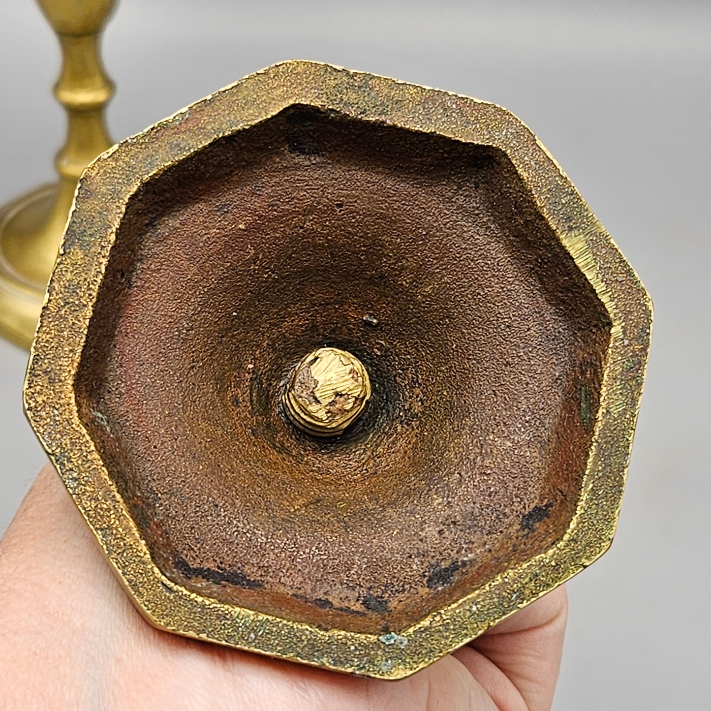 Pair of Indian Brass Candlesticks