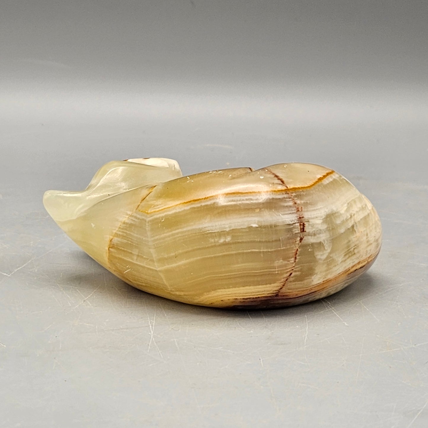 Onyx Stone Sleeping Fox Figure