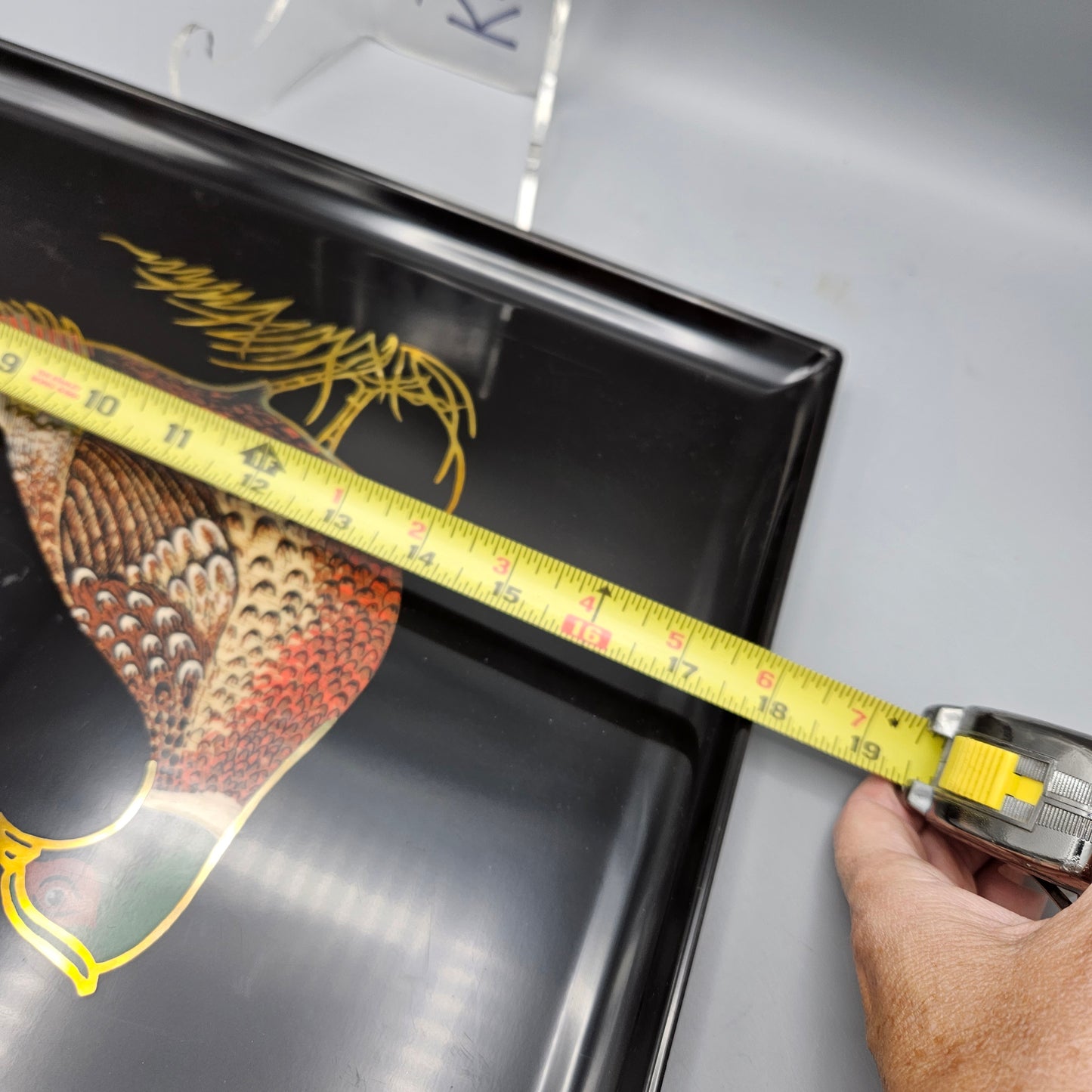 Vintage Couroc of Monterey Inlaid Lacquered Tray - Pheasant