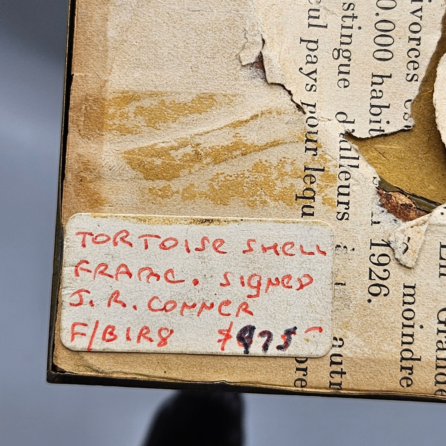 Spectacular Antique Tortoise & Brass Frame