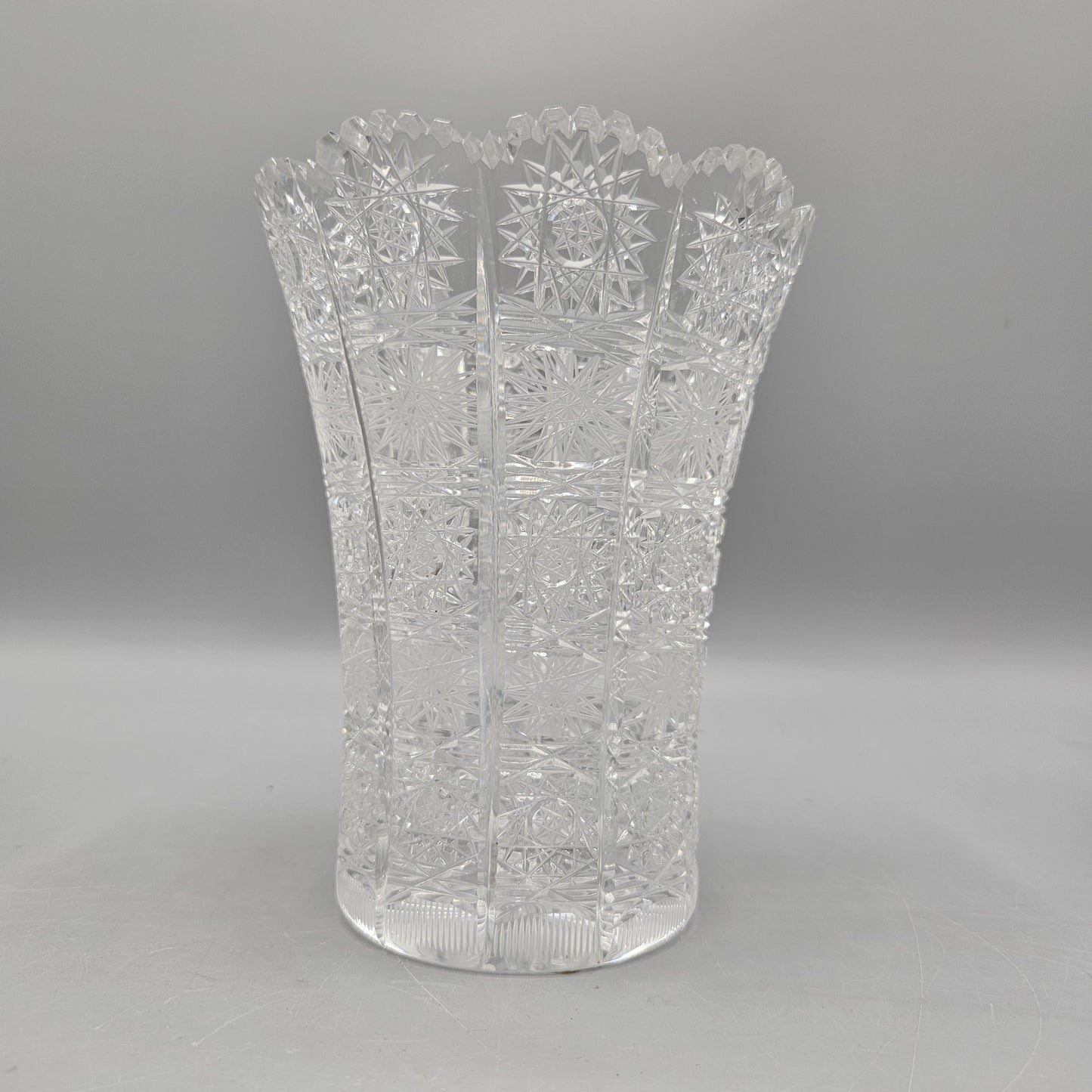Antique Cut Glass Vase ABCG