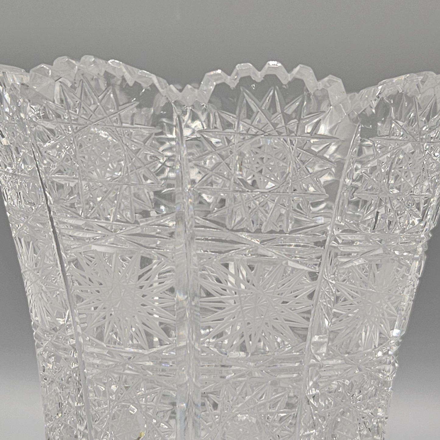 Antique Cut Glass Vase ABCG