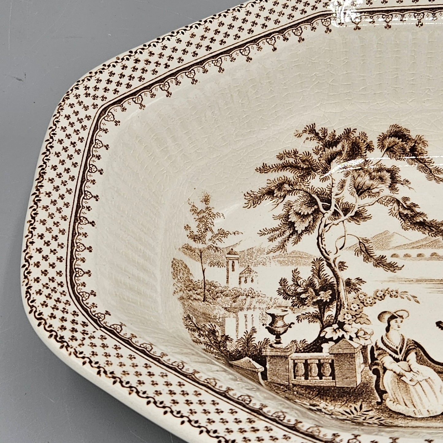 Vintage Adams & Sons England Du Barry Tray - Transferware