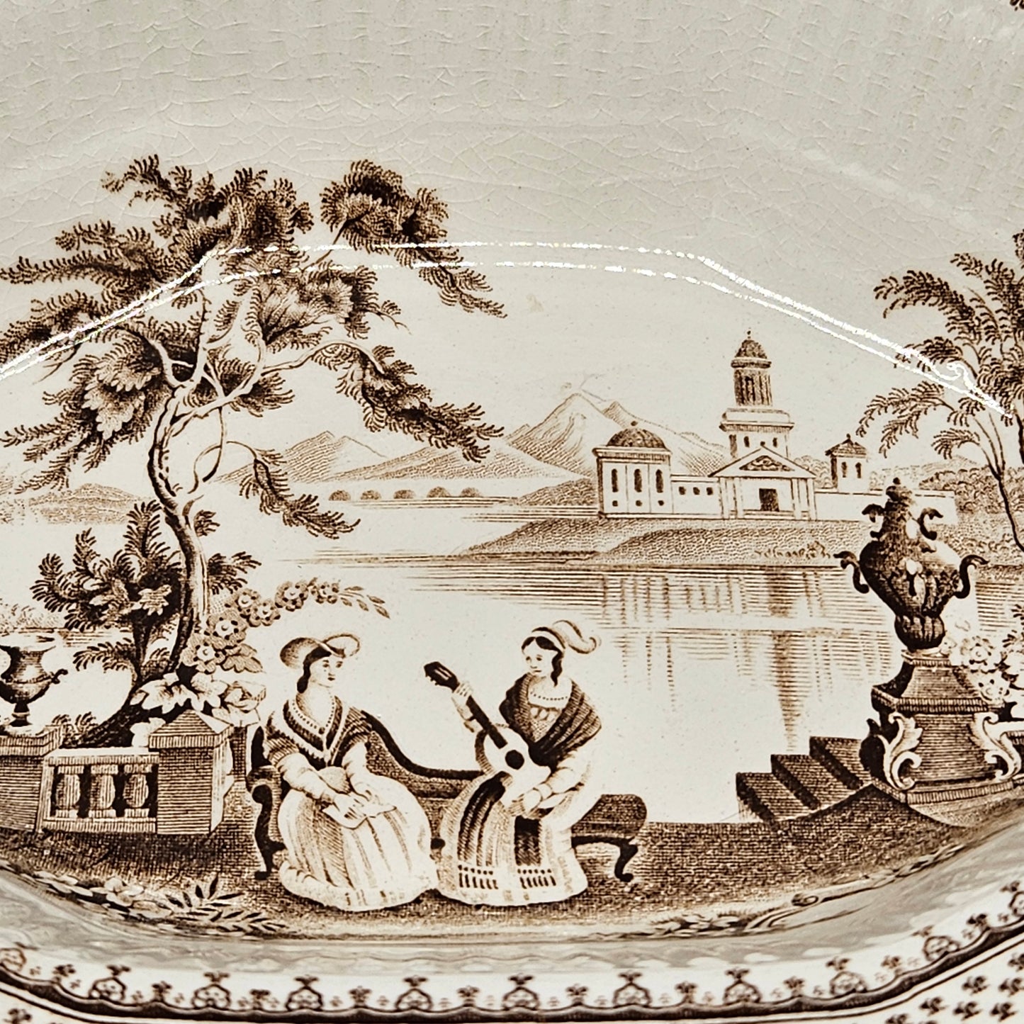 Vintage Adams & Sons England Du Barry Tray - Transferware