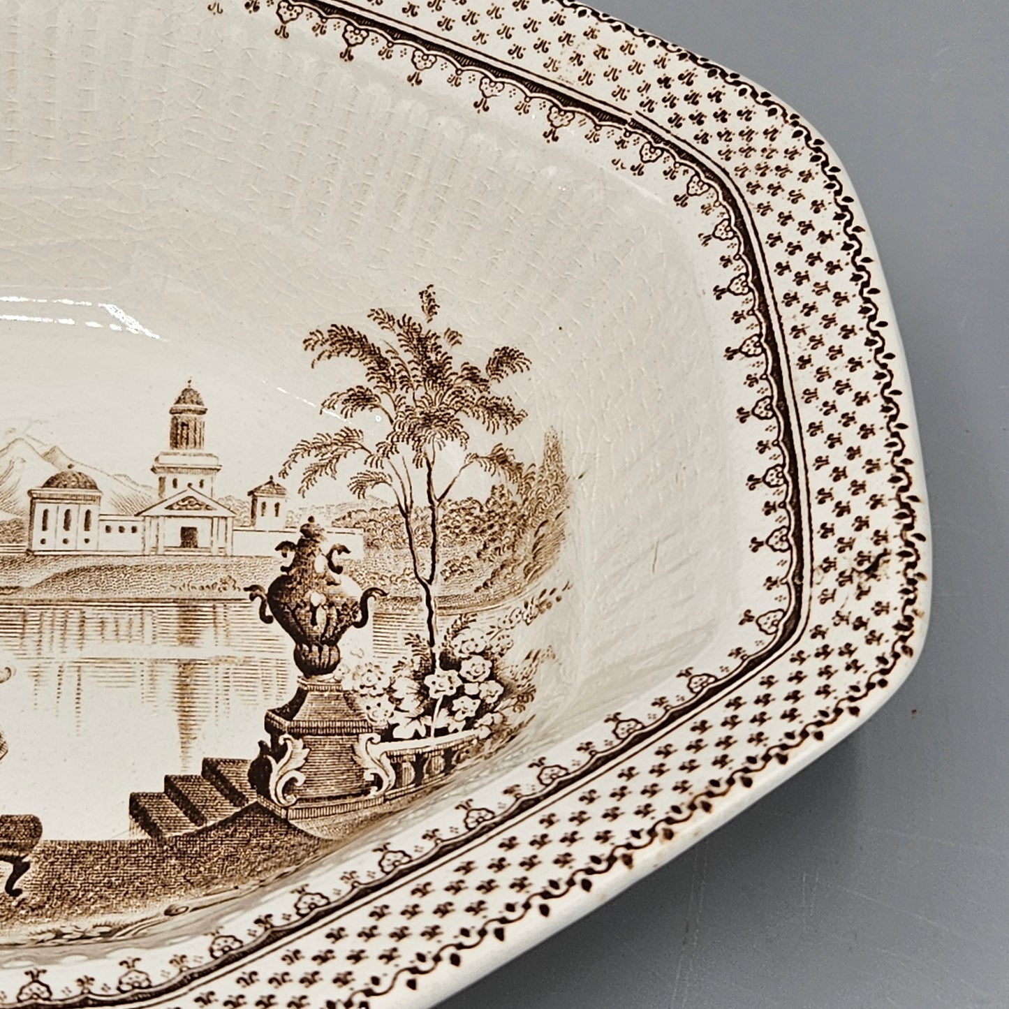 Vintage Adams & Sons England Du Barry Tray - Transferware