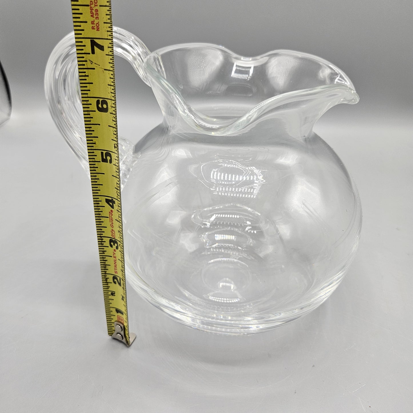 William Yeoward Pitcher with Etched Grapes "Vino"