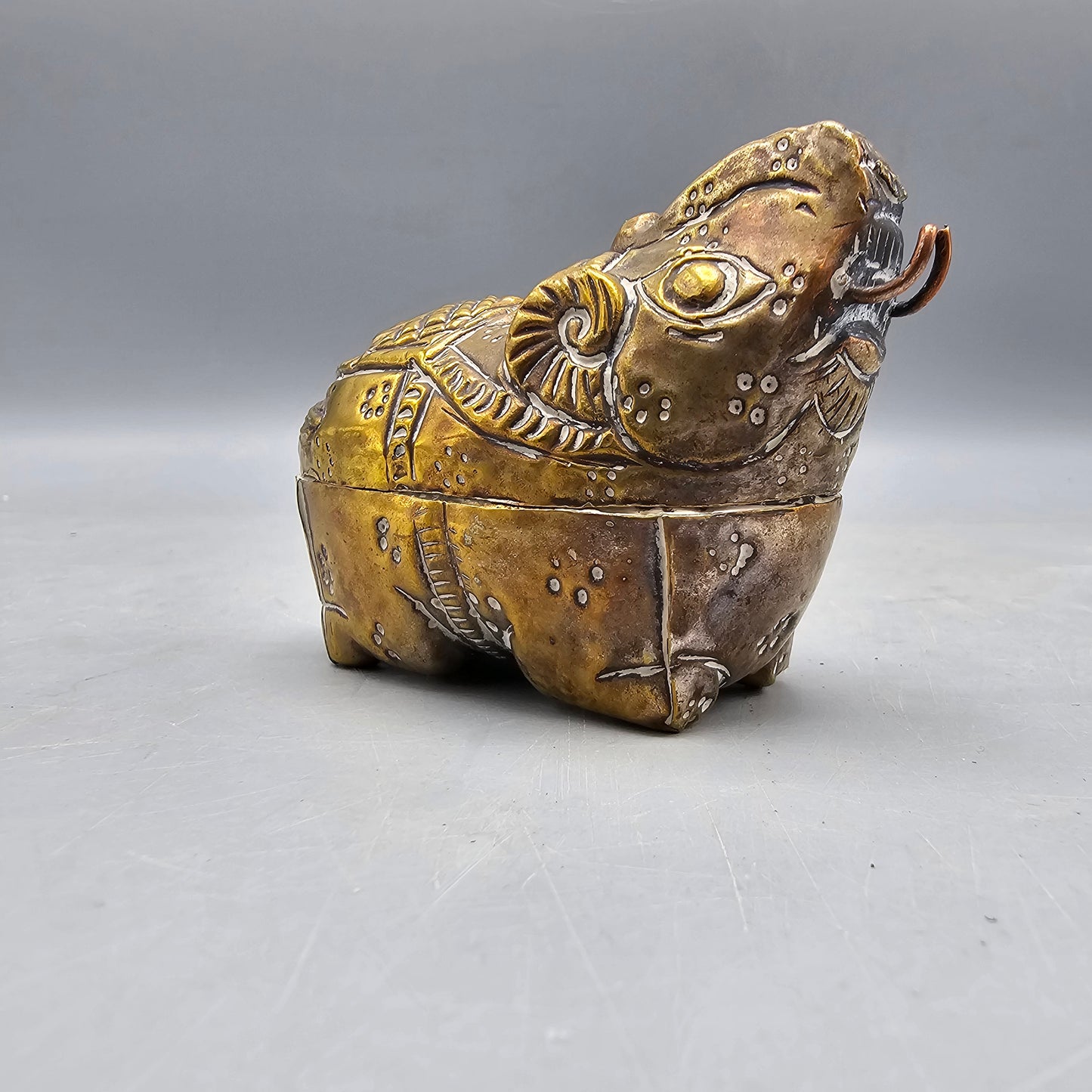 Antique Figural Betel Nut Box - Elephant