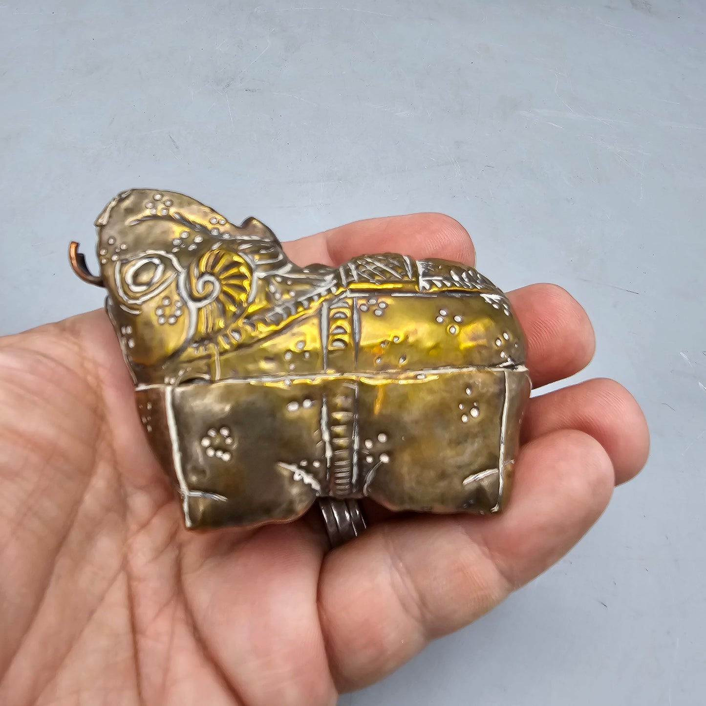 Antique Figural Betel Nut Box - Elephant