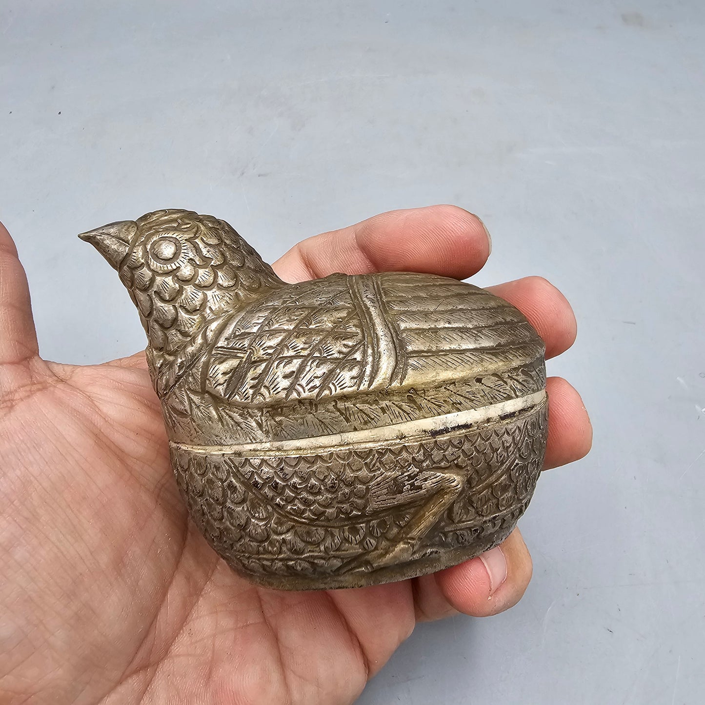 Antique Figural Betel Nut Box - Bird