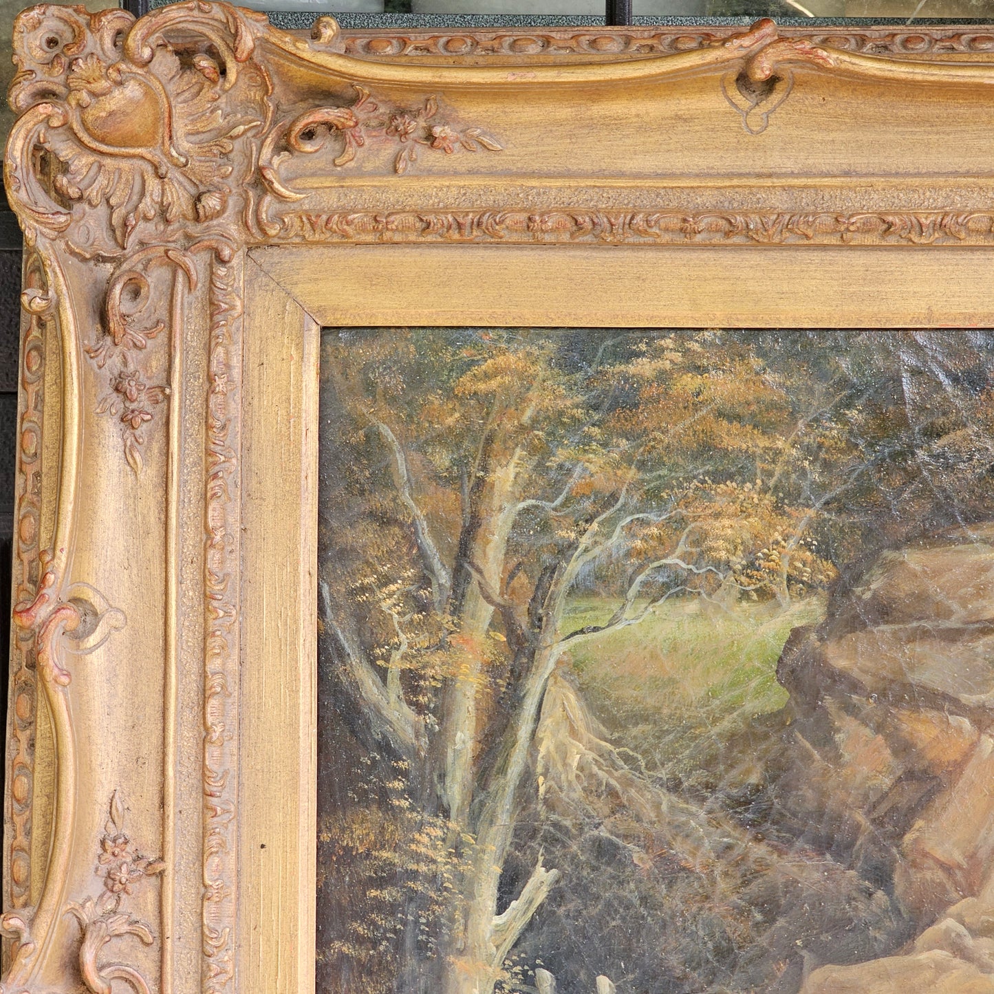 Decorator Painting of Horse and Dogs