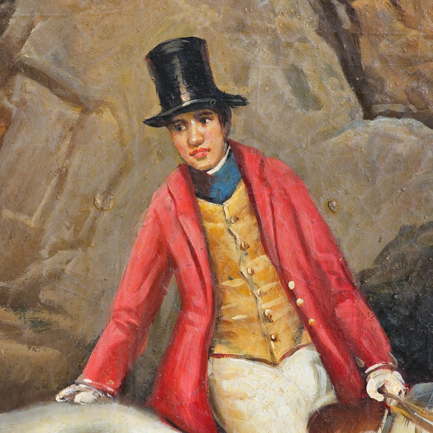 Decorator Painting of Horse and Dogs