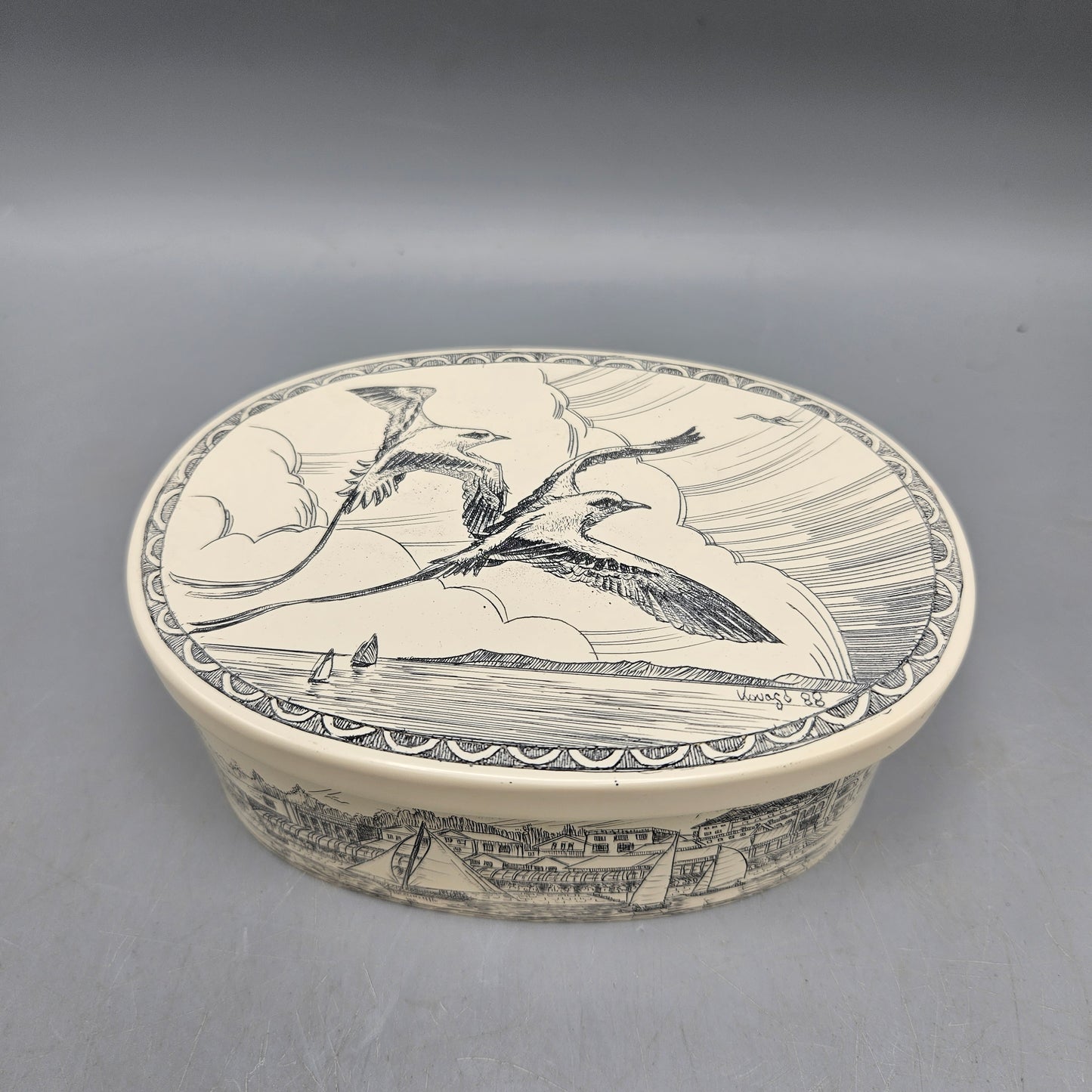 Faux Scrimshaw Trinket Box