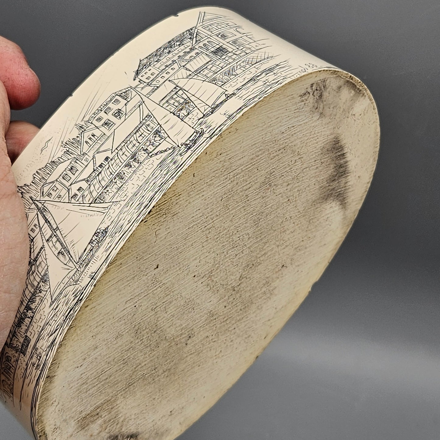 Faux Scrimshaw Trinket Box
