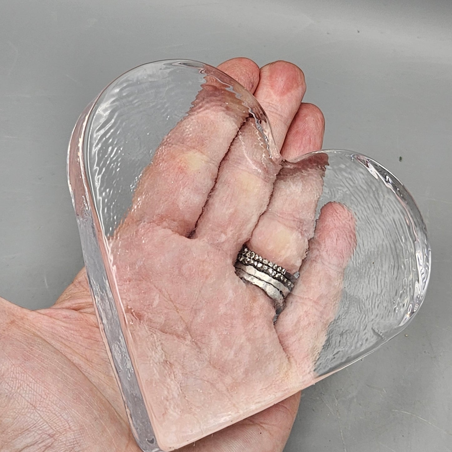 Recycled Glass Heart Shape Paperweight