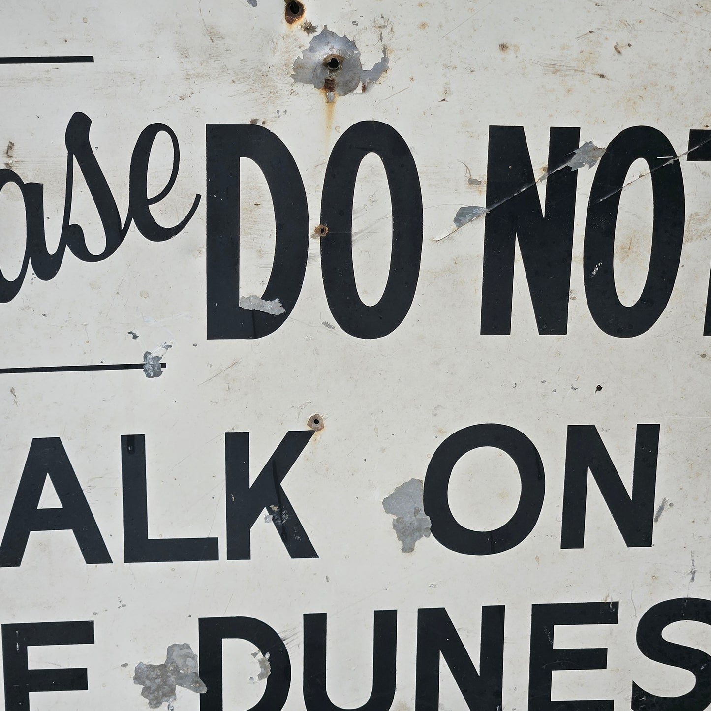 Vintage Please Do Not Walk on The Dunes Sign