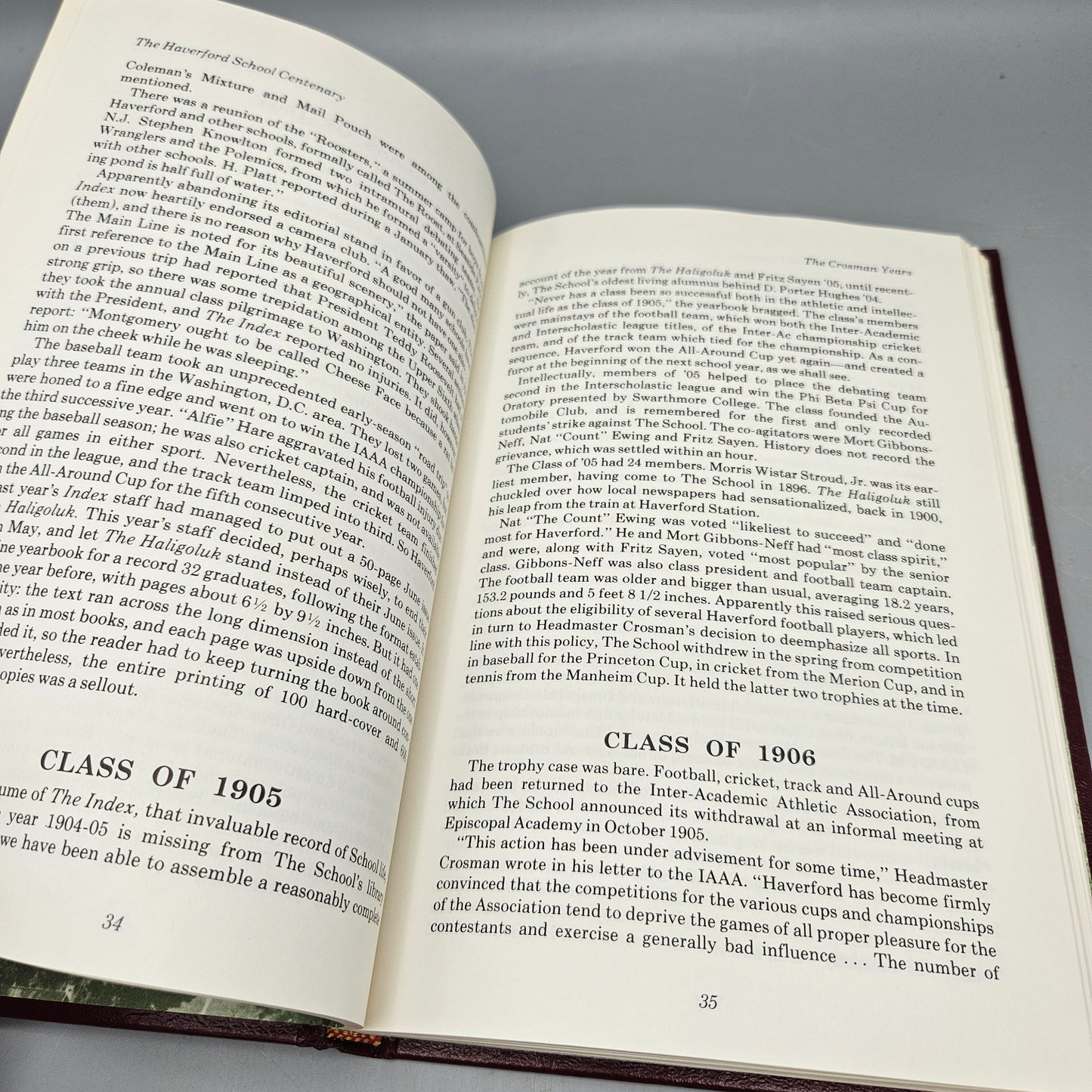 Book: The Haverford School A Century of Service 1884-1984 by Edward Lawson