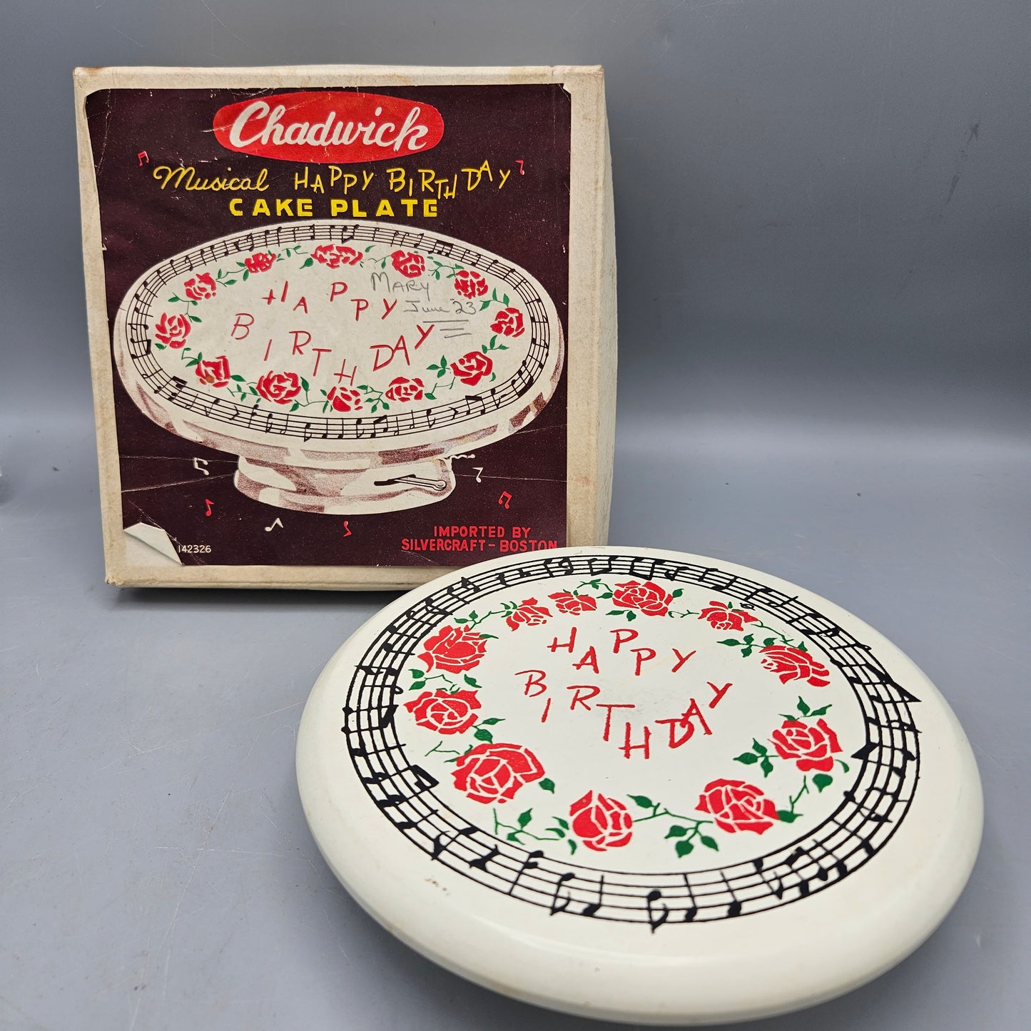 Chadwick Musical Happy Birthday Cake Plate