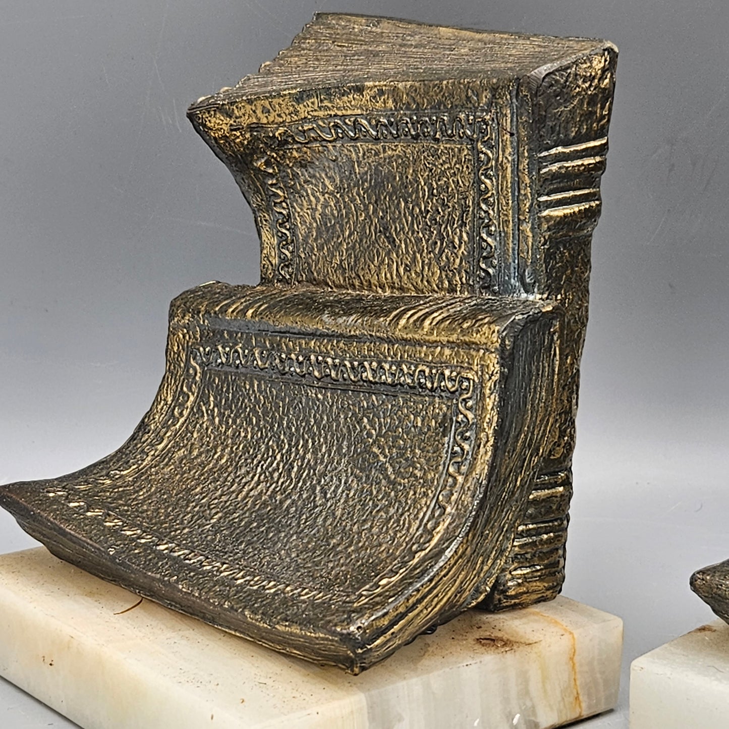 Vintage Metal Bookends in the Form of Books