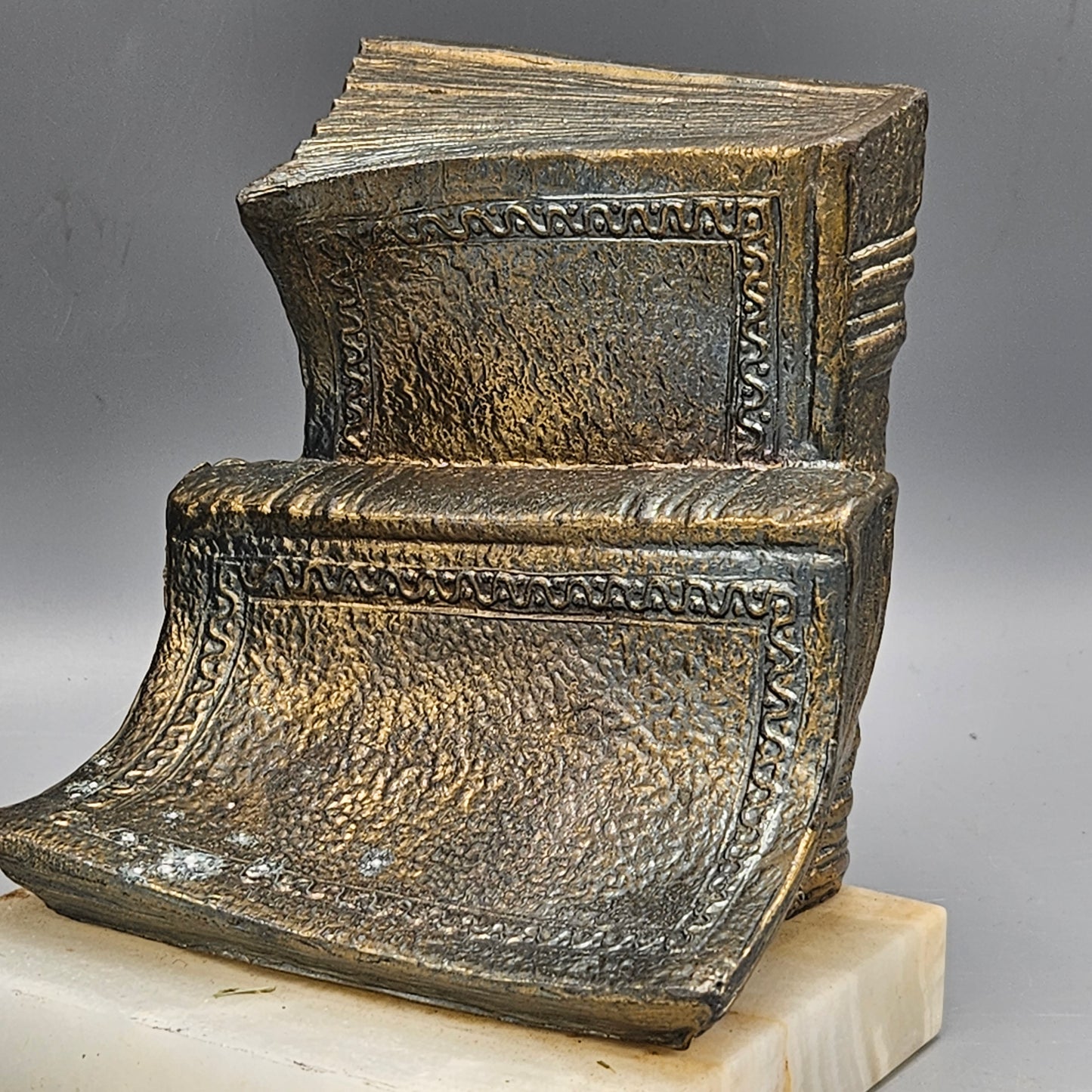 Vintage Metal Bookends in the Form of Books