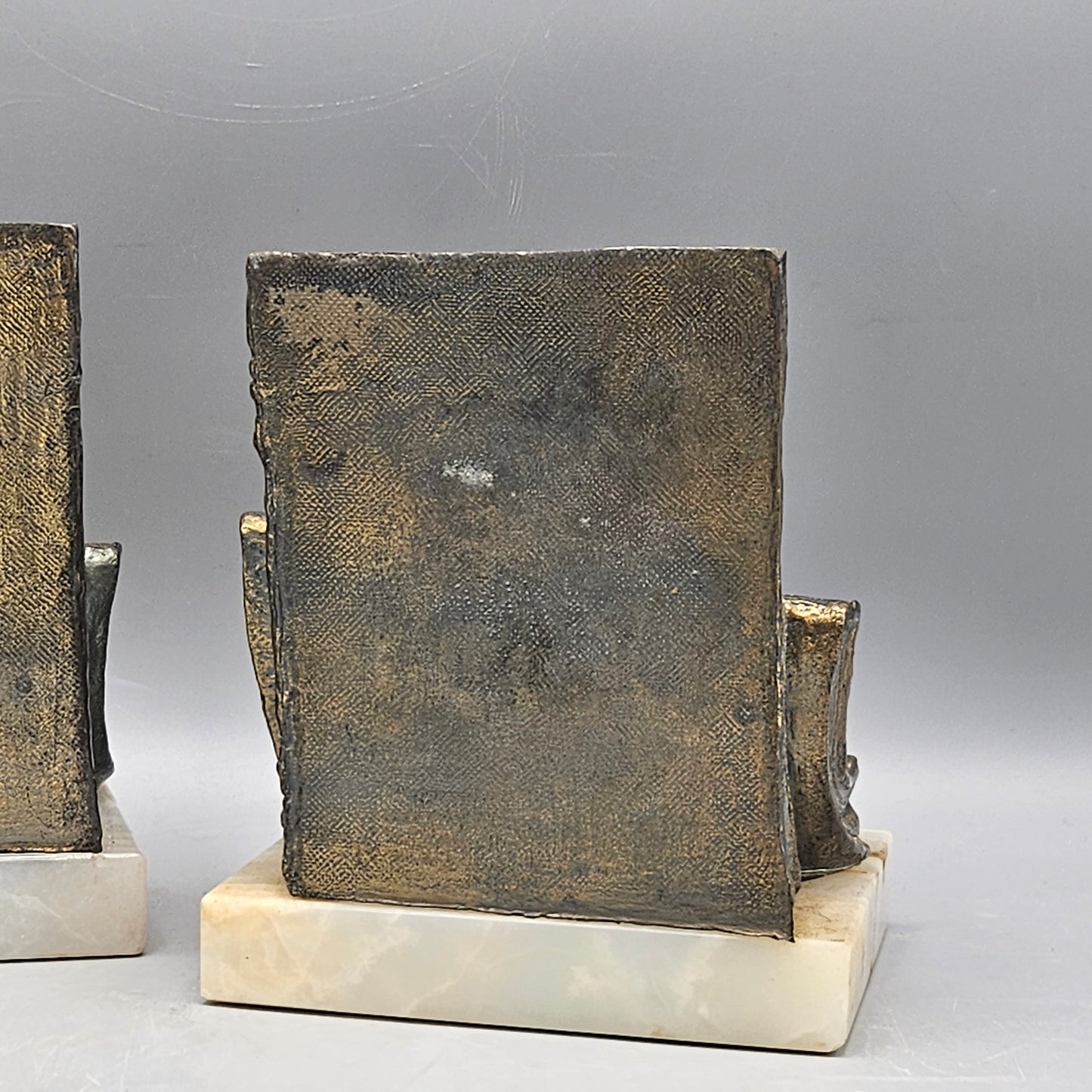 Vintage Metal Bookends in the Form of Books