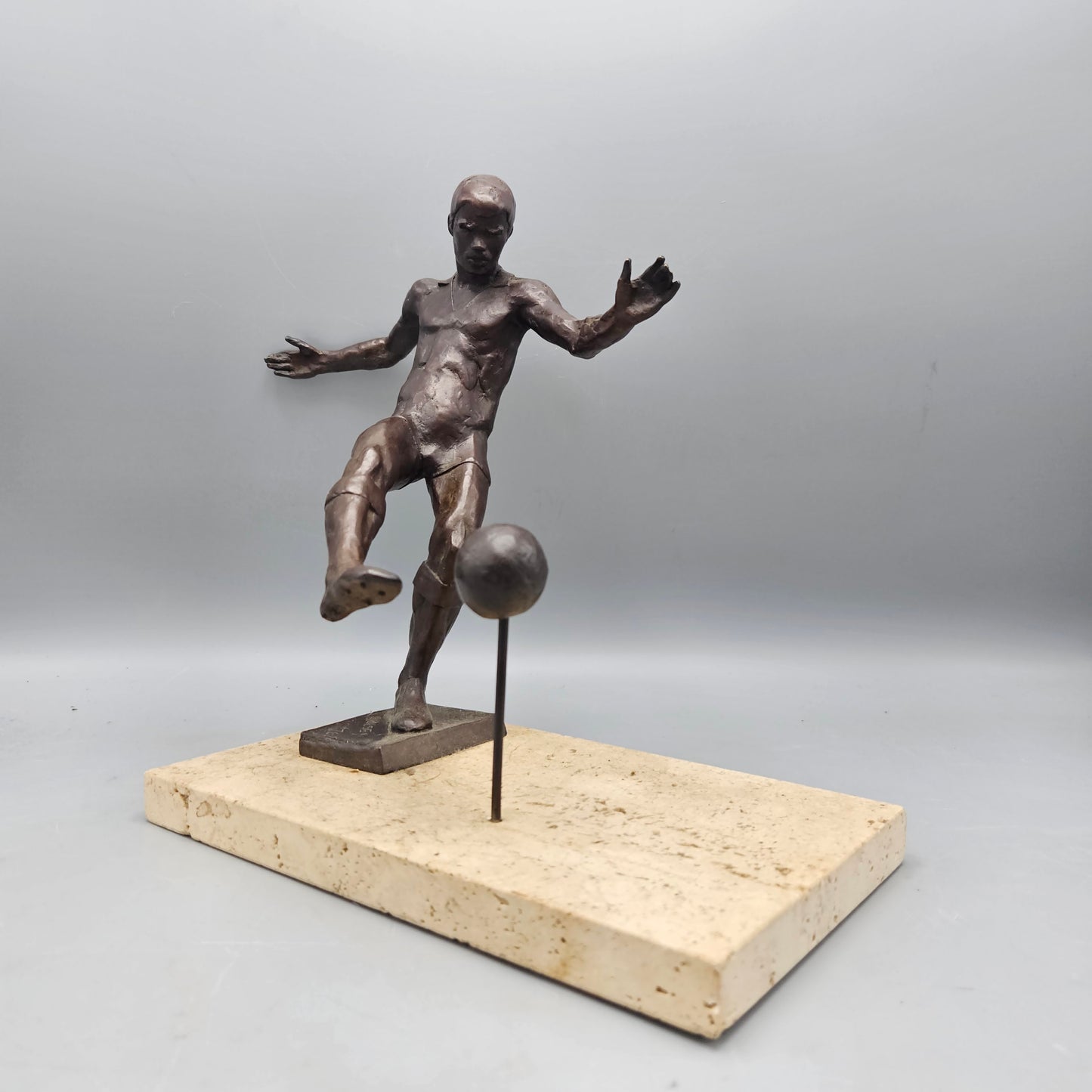 S.G. Kelsey Royal Copenhagen Bronze Sculpture of a Football (Soccer) Player