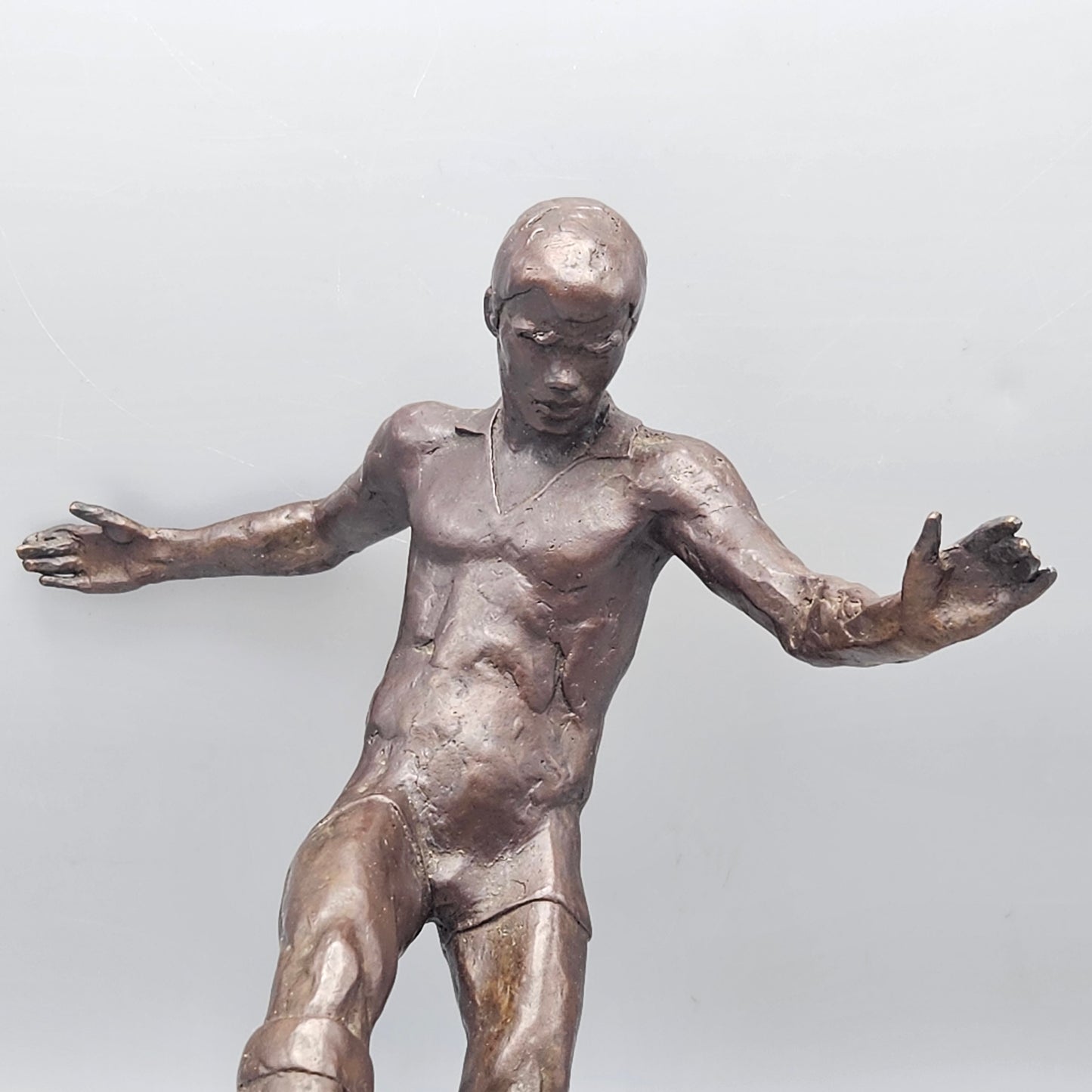 S.G. Kelsey Royal Copenhagen Bronze Sculpture of a Football (Soccer) Player