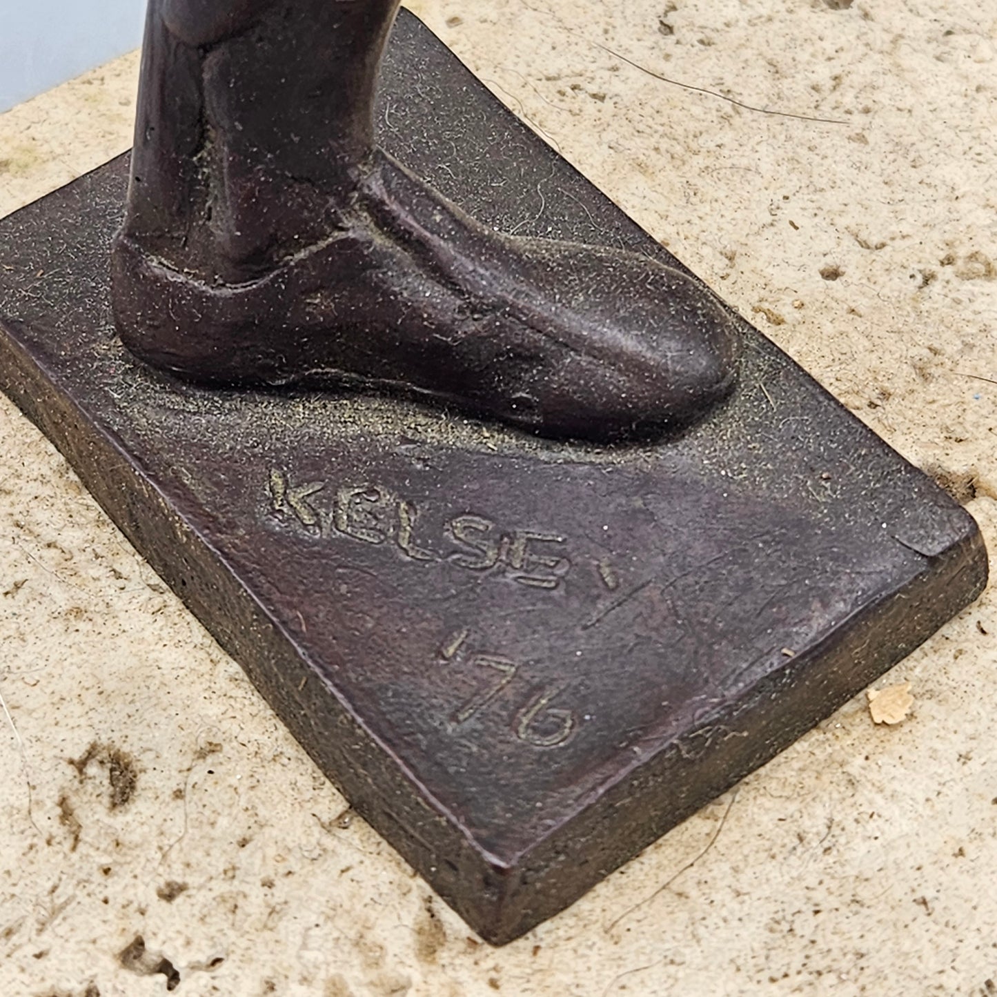 S.G. Kelsey Royal Copenhagen Bronze Sculpture of a Football (Soccer) Player