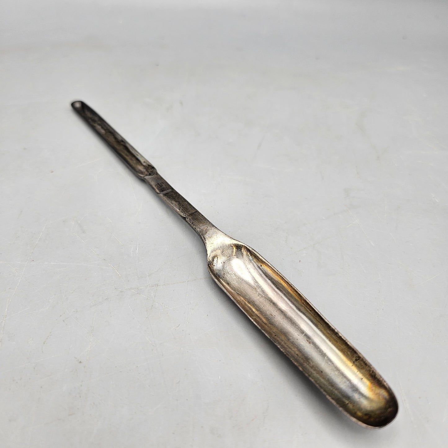 Antique John Power Sterling Silver Marrow Spoon / Cheese Scoop
