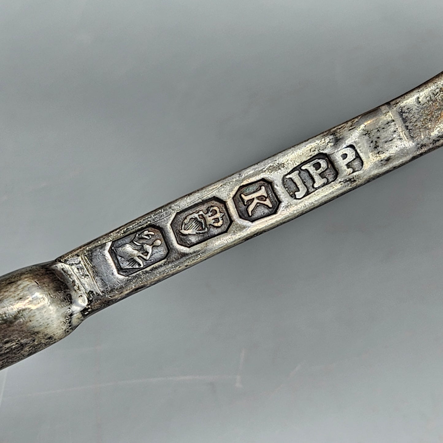 Antique John Power Sterling Silver Marrow Spoon / Cheese Scoop