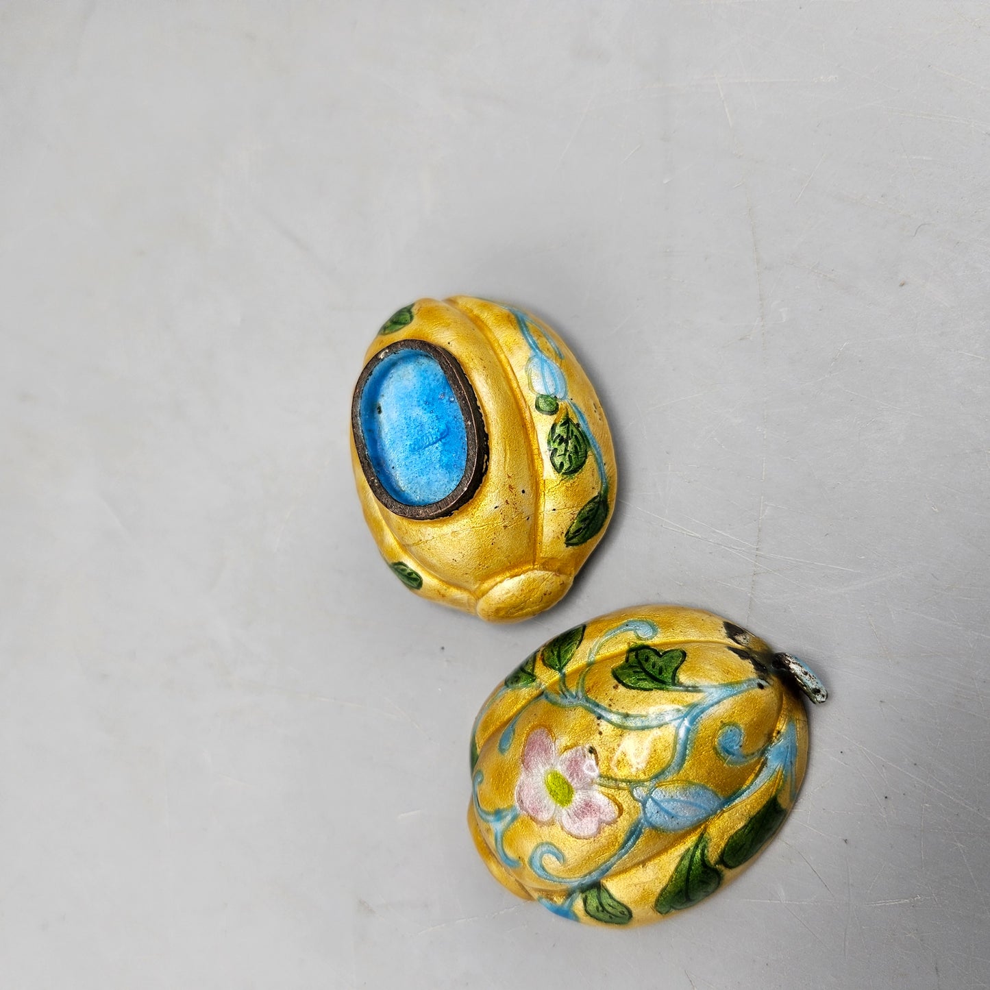 Vintage Cloisonné Trinket Box / Pill Box