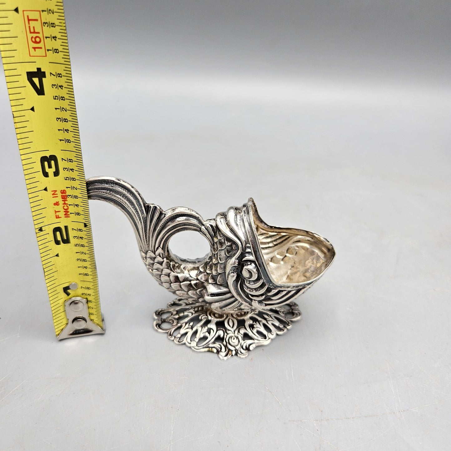 Sterling Silver Dolphin Salt Cellar