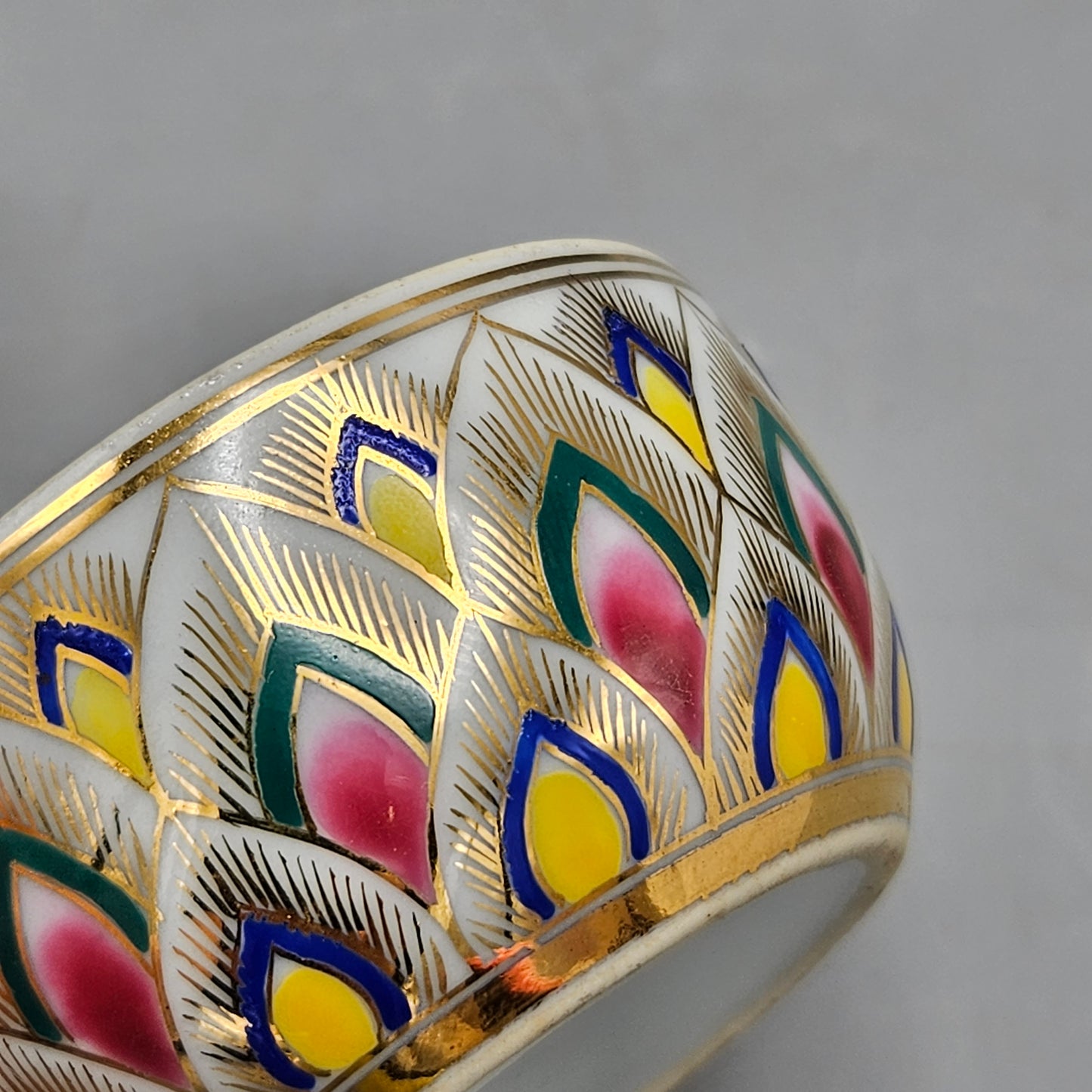 Hand Painted Porcelain Trinket Box with Lid