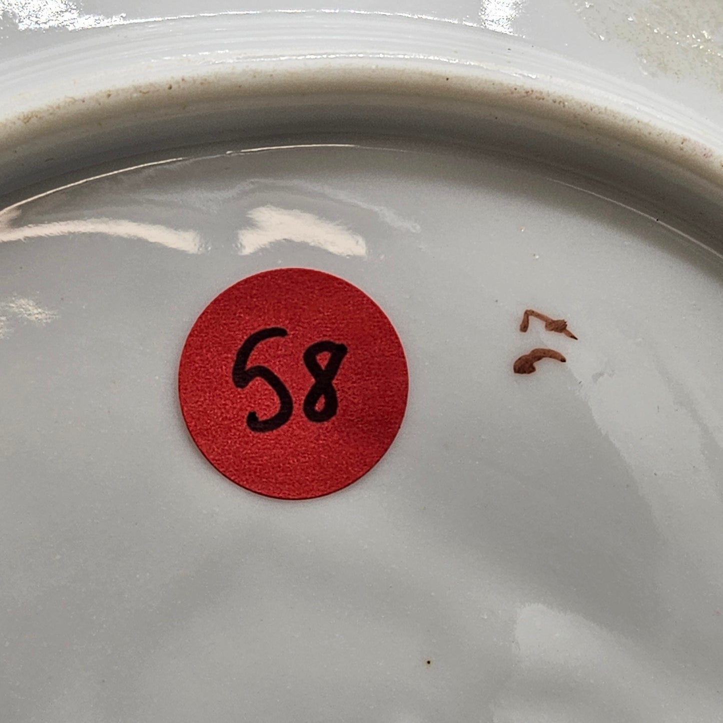 Vintage Hand Painted Oyster Plate - Pinks and Green