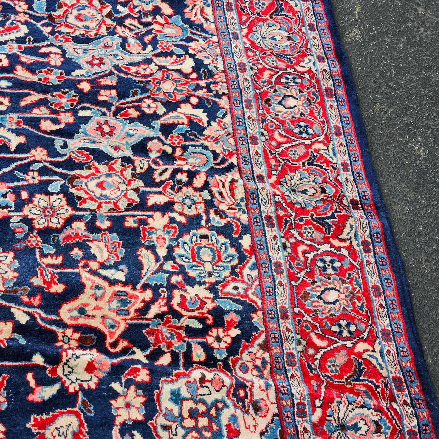 Vintage Hand Knotted Persian Room Size Rug / Carpet - 7' 7" x 9' 8"