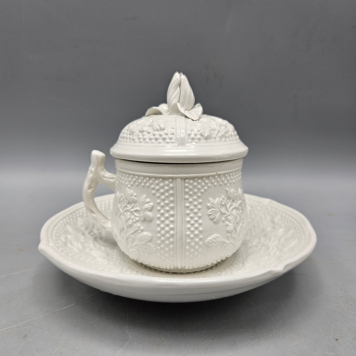 Mottahedeh Pots de Creme Musee des Arts Cup and Saucer