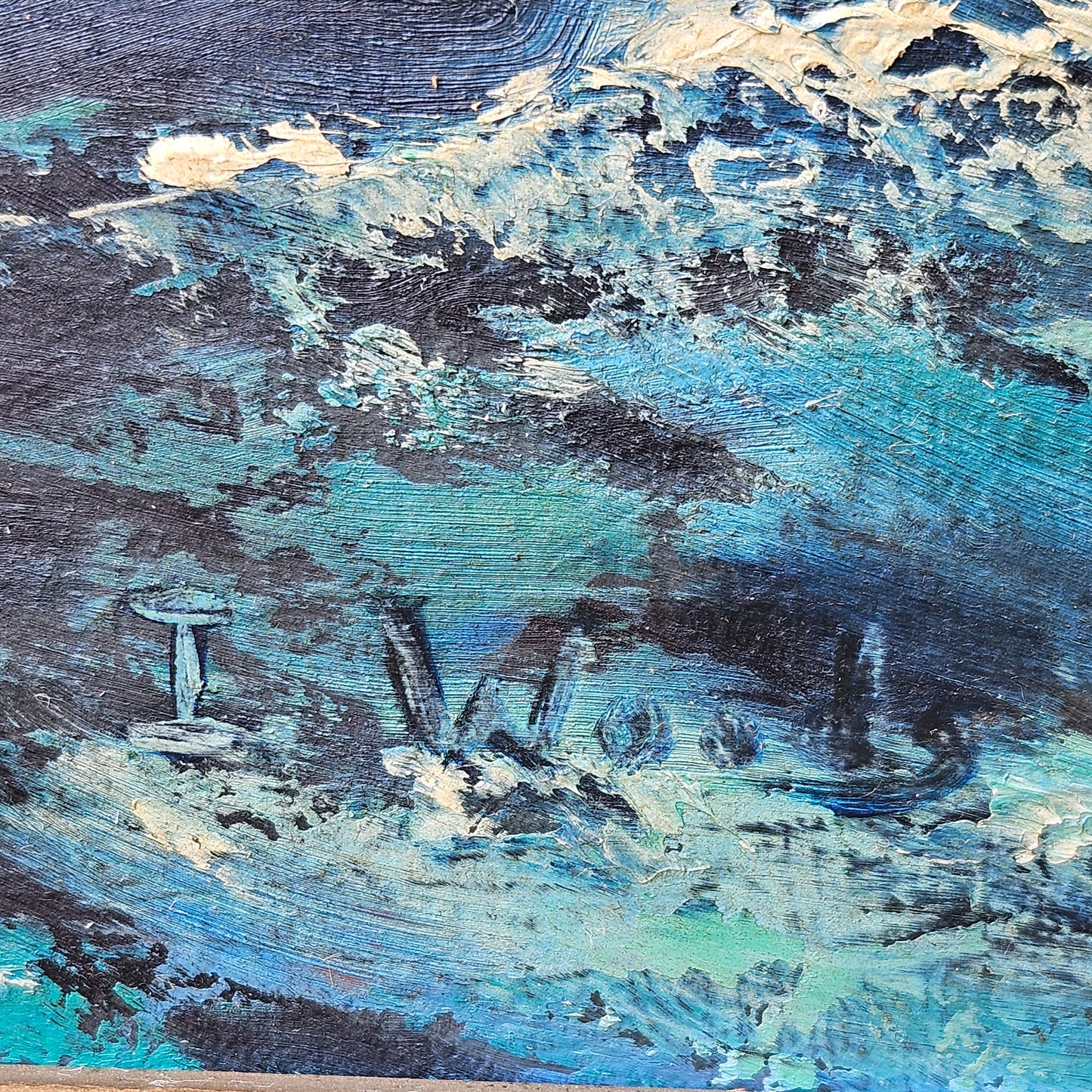 Beautiful Large Original Painting of Sailboats