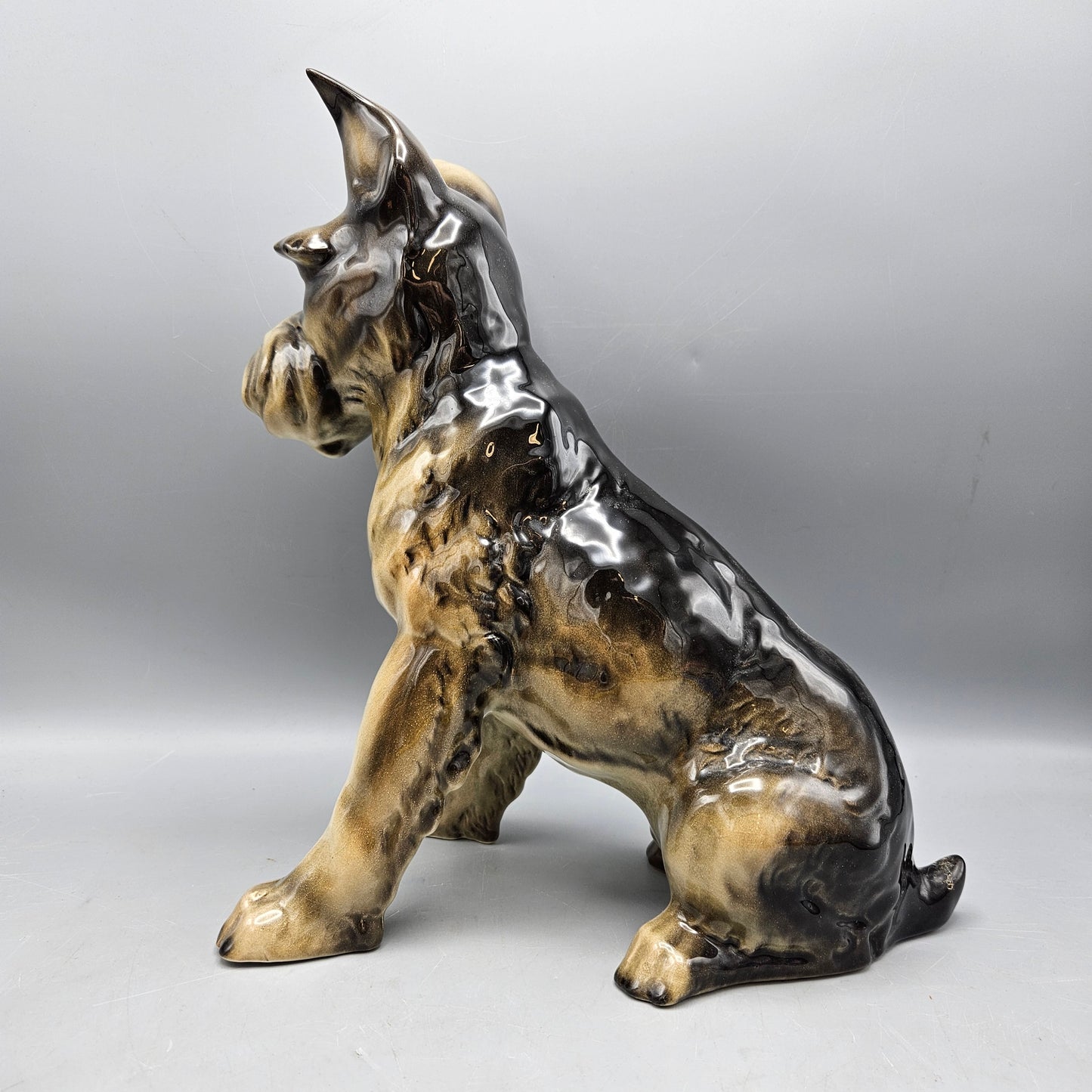 1980s Goebel Ceramic Schnauzer Dog Figurine