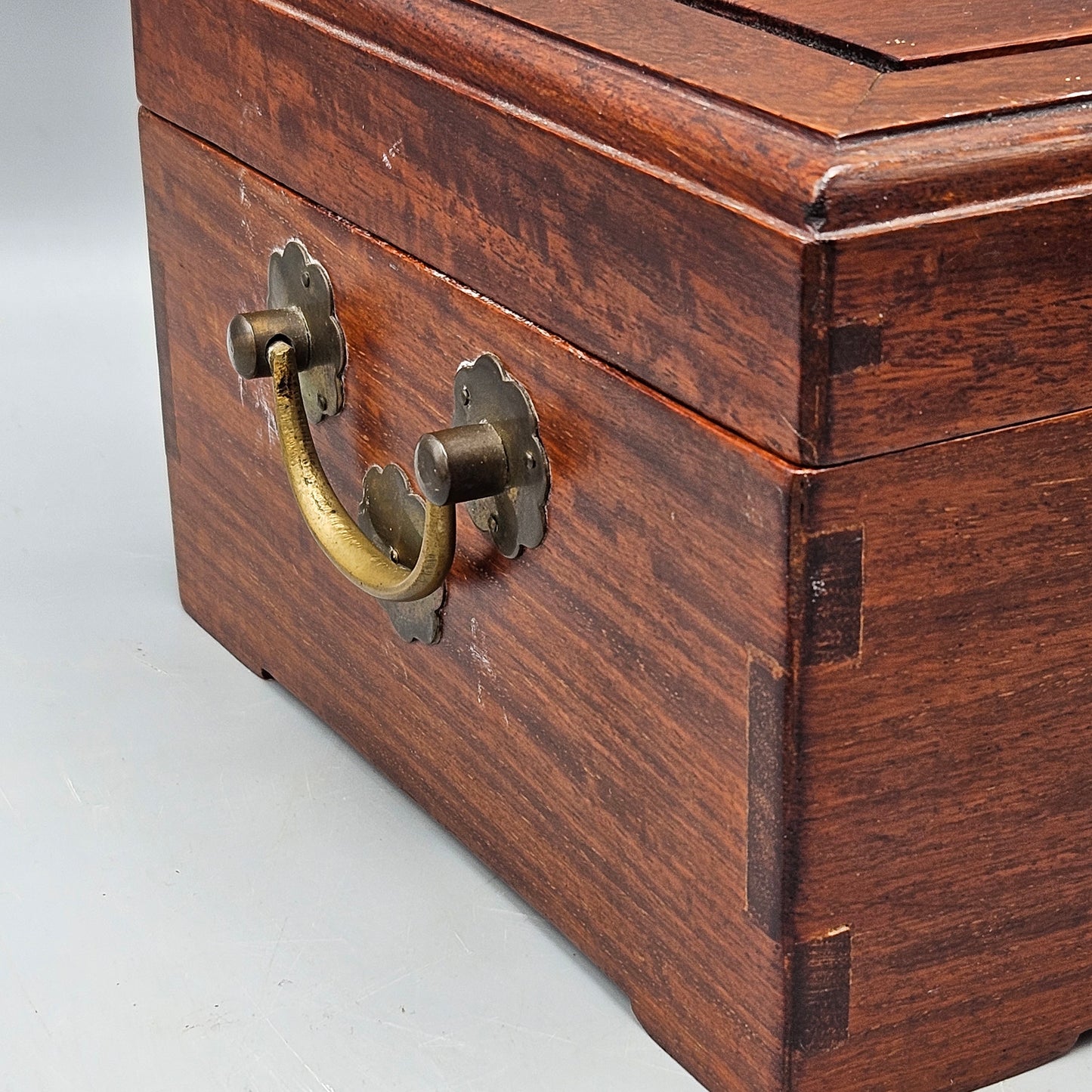 Antique Hardwood Jewelry Box
