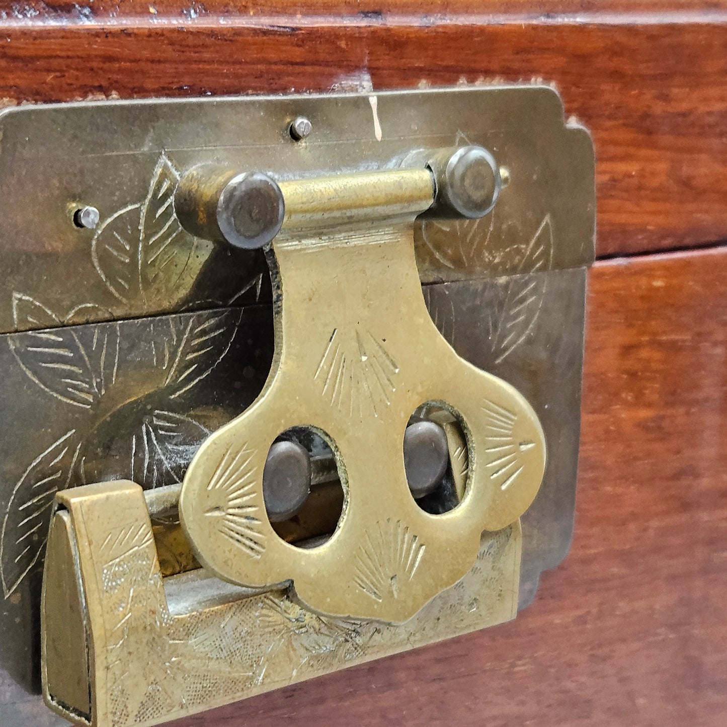 Antique Hardwood Jewelry Box