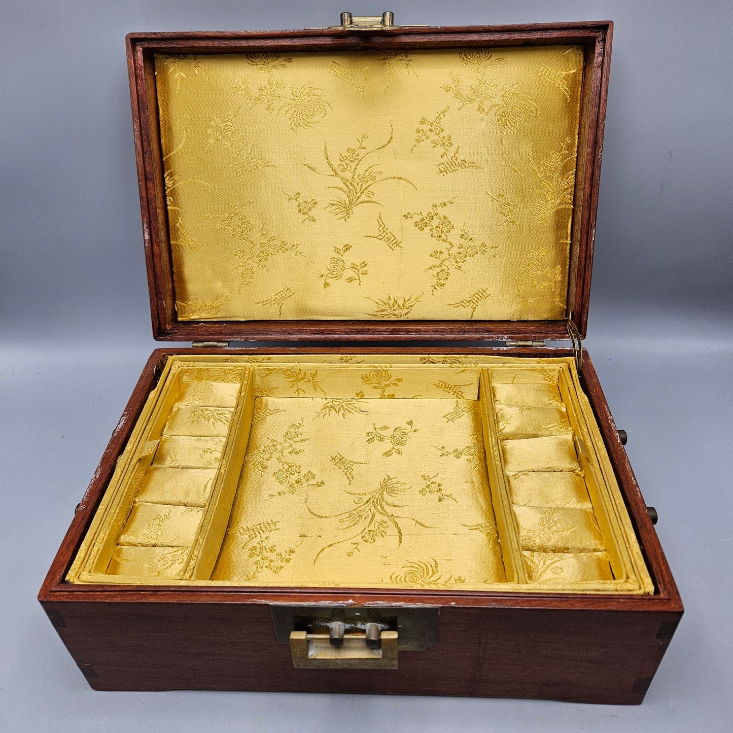 Antique Hardwood Jewelry Box