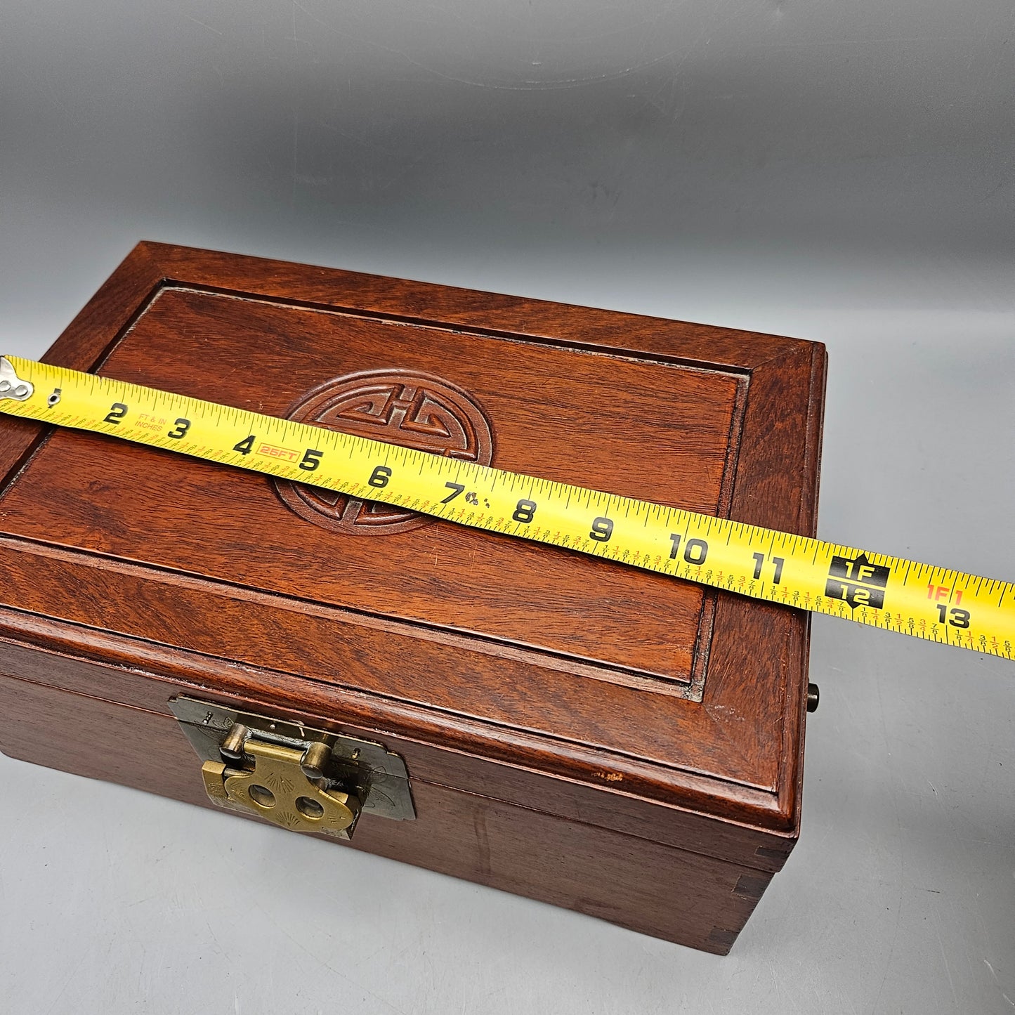 Antique Hardwood Jewelry Box