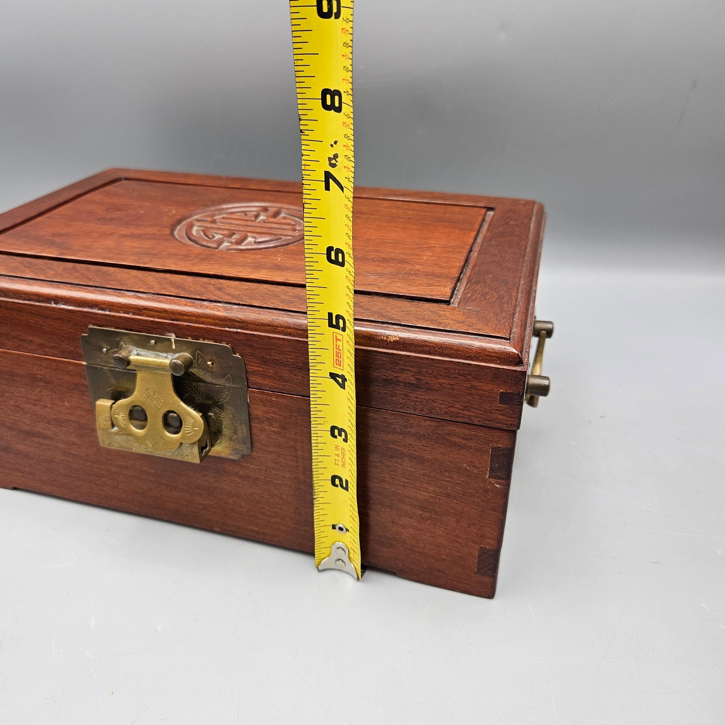 Antique Hardwood Jewelry Box