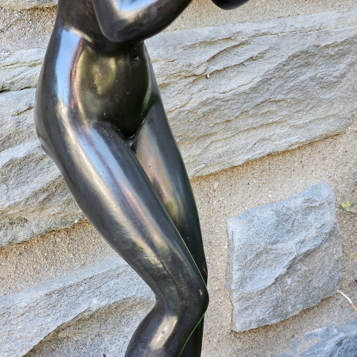 Bronze Figure "Thirsty" Girl with Cup