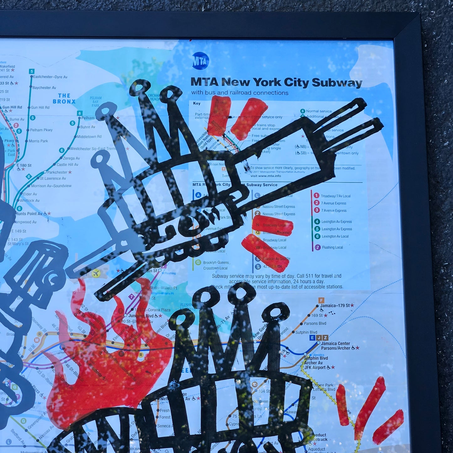 Mark Alequin Graffitti Artwork Over NYC Map