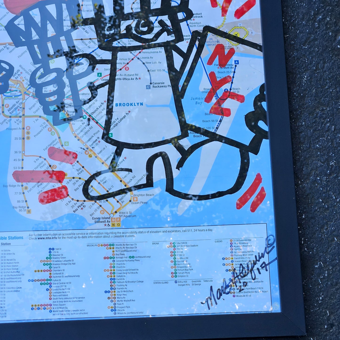 Mark Alequin Graffitti Artwork Over NYC Map