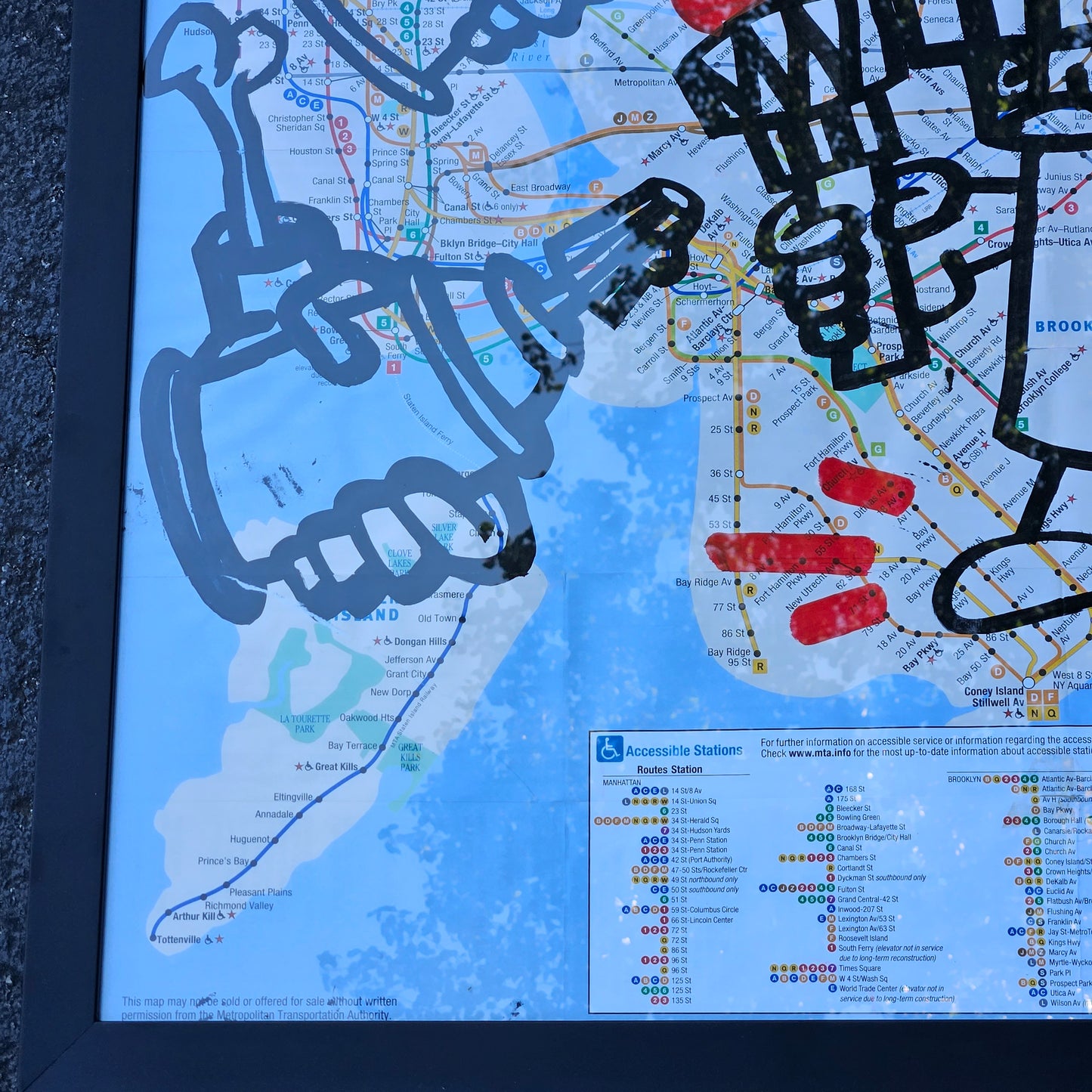 Mark Alequin Graffitti Artwork Over NYC Map