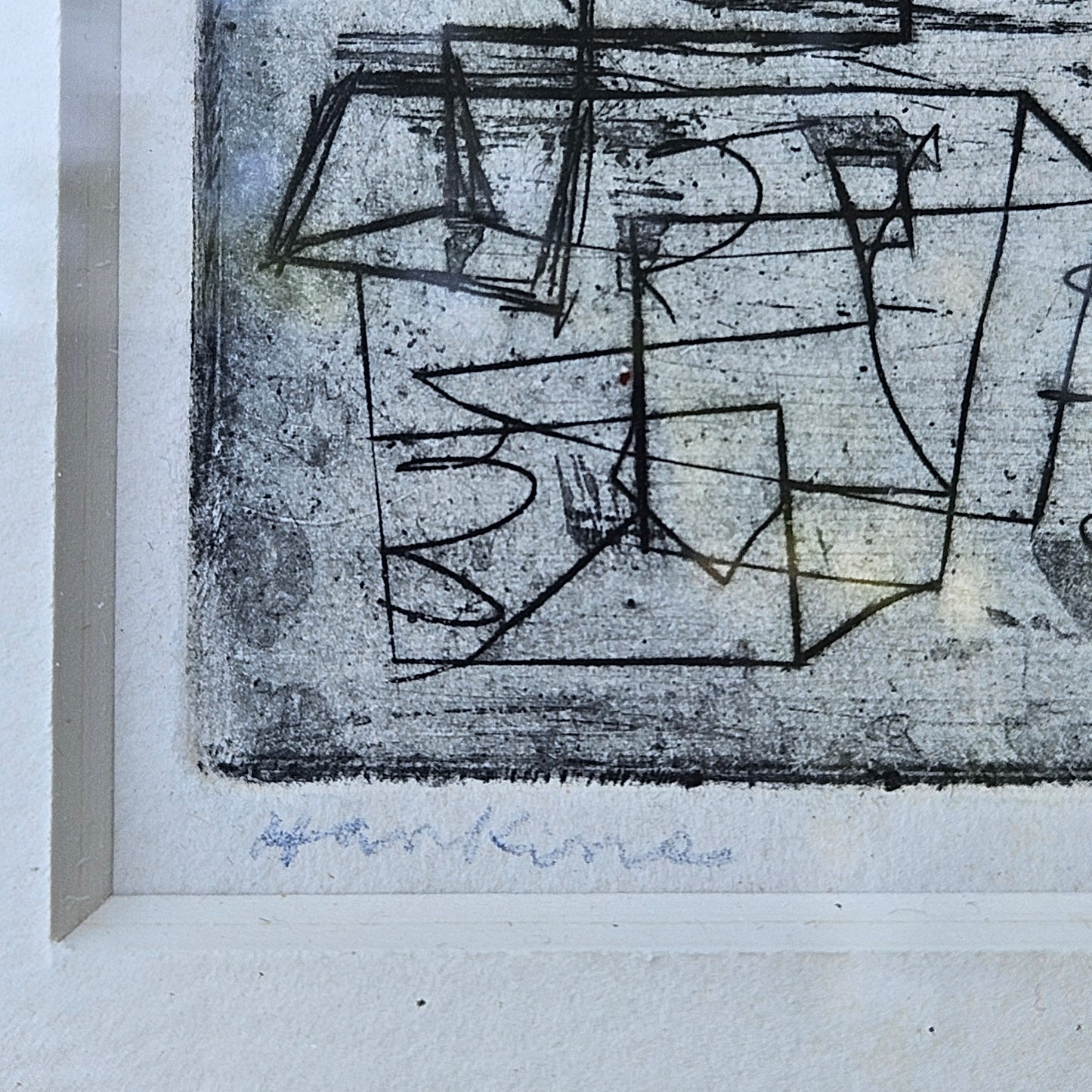 Abraham Hankins (1904-1963) Modernist Etching of Mother and Child